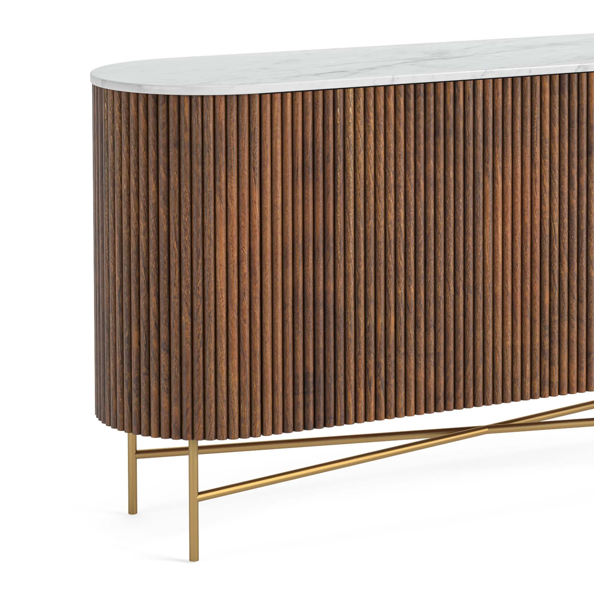 Milo Mango & Marble Fluted Sideboard - Image 13