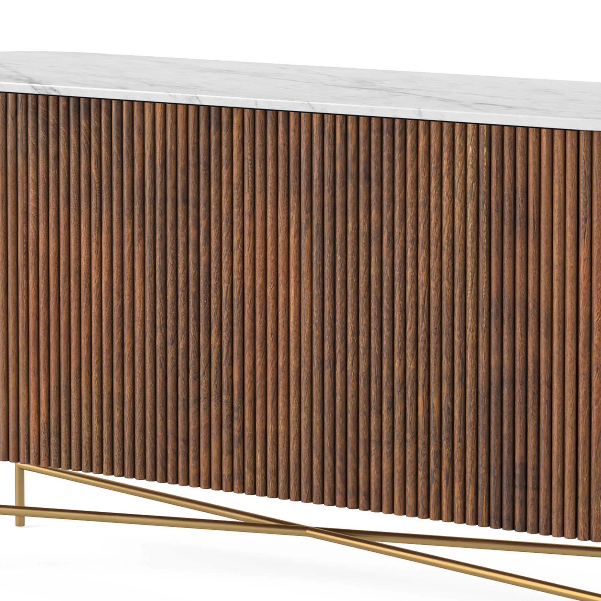 Milo Mango & Marble Fluted Sideboard - Image 15