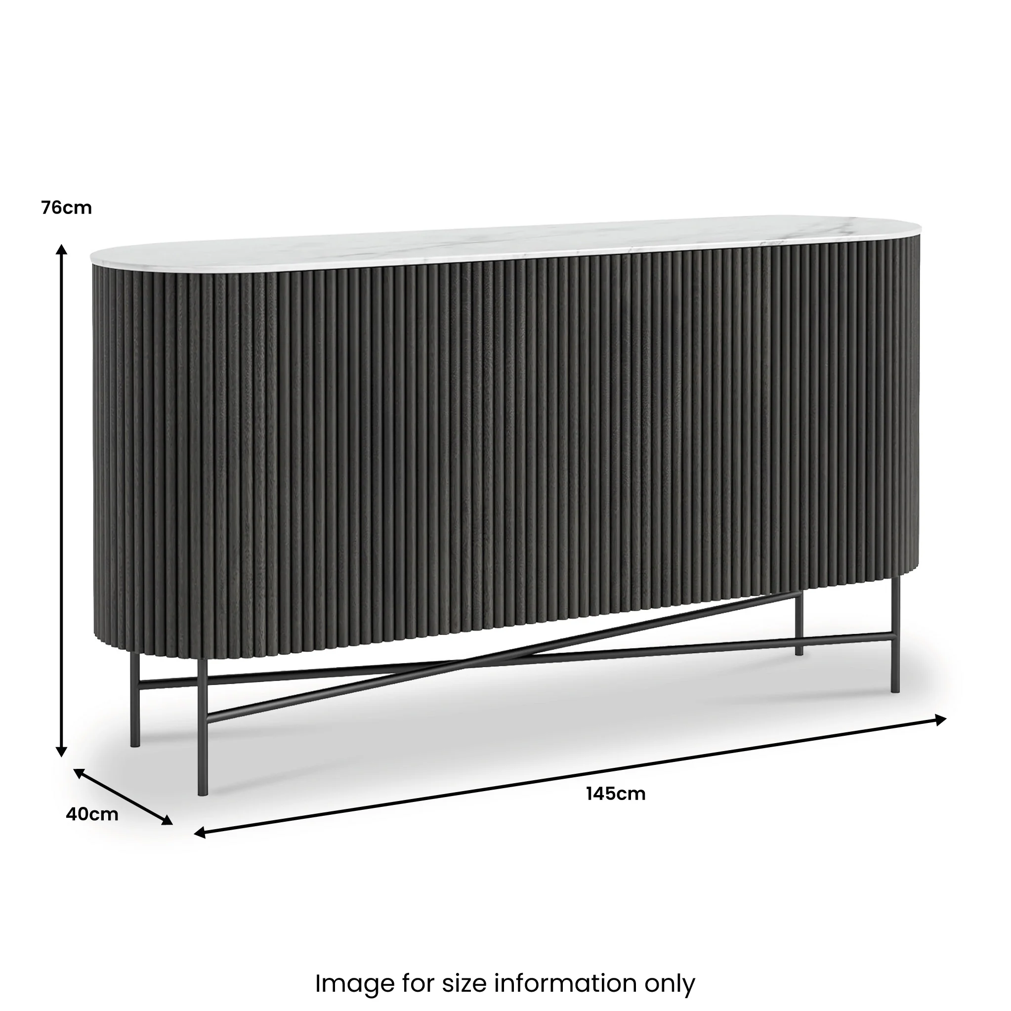 Milo Mango & Marble Fluted Sideboard - Image 18