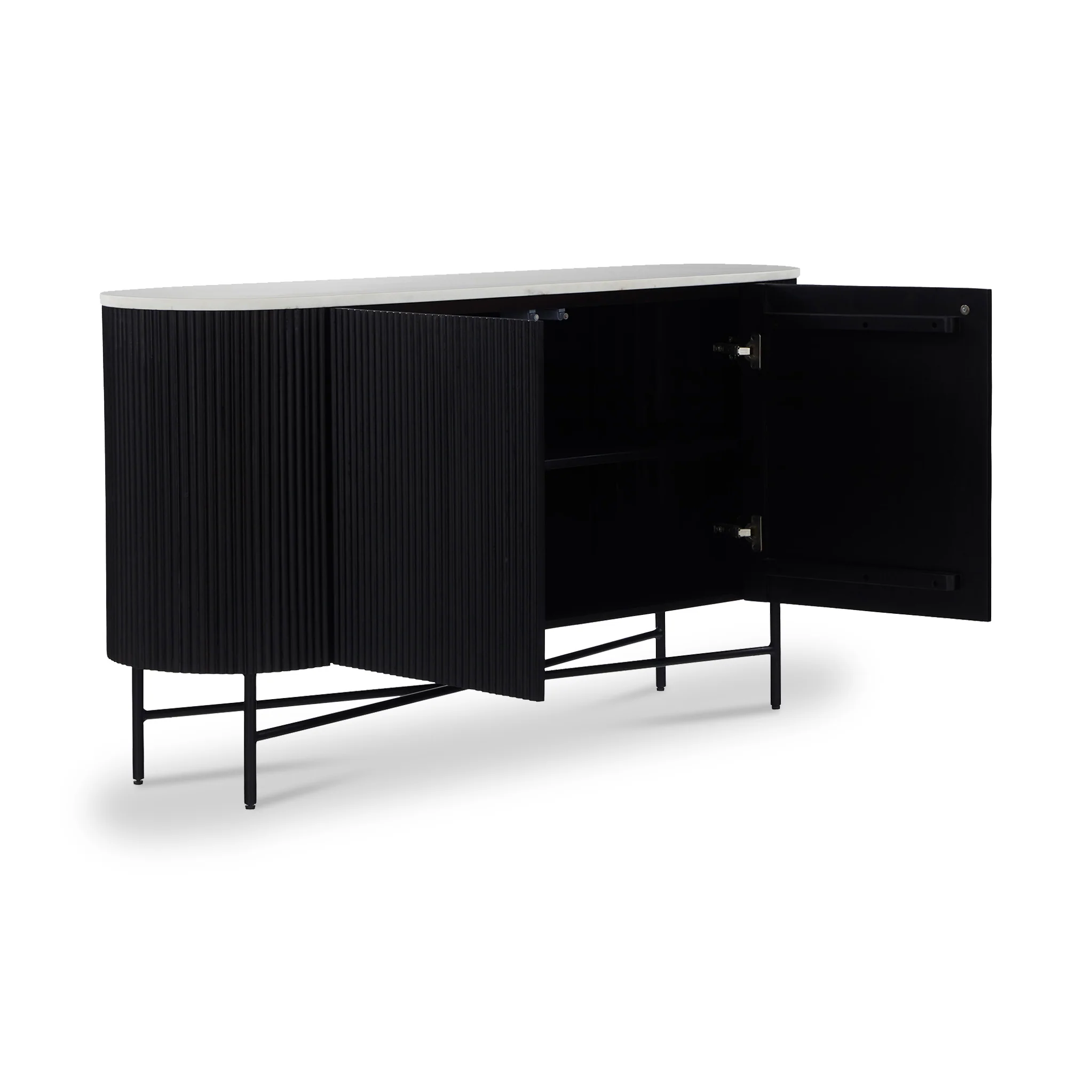 Milo Mango & Marble Fluted Sideboard - Image 3