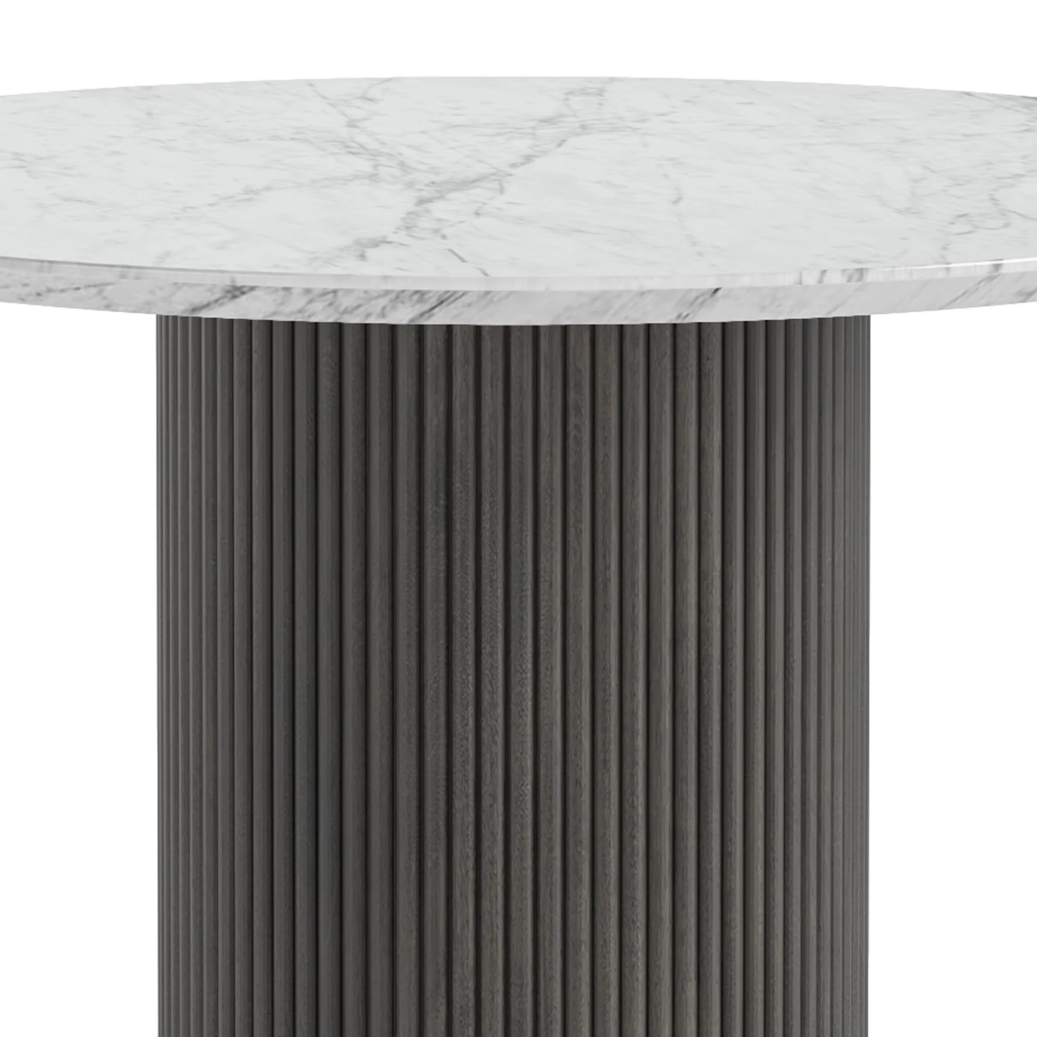 Milo Mango Round Fluted Dining Table - Image 11