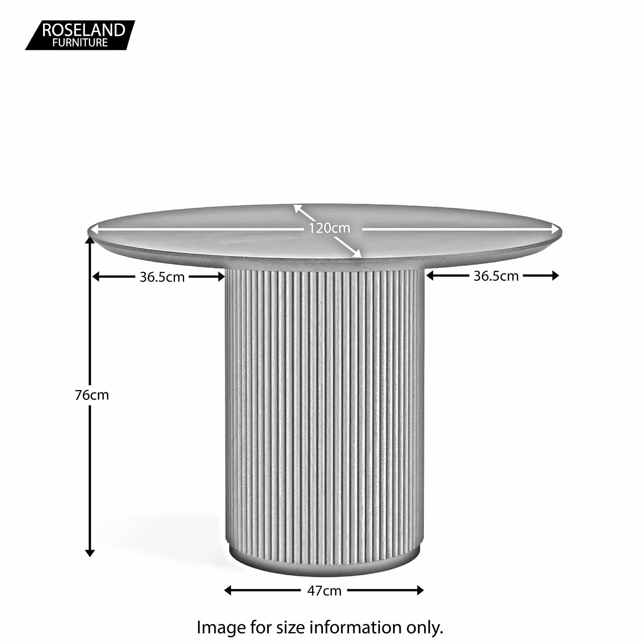 Milo Mango Round Fluted Dining Table - Image 13
