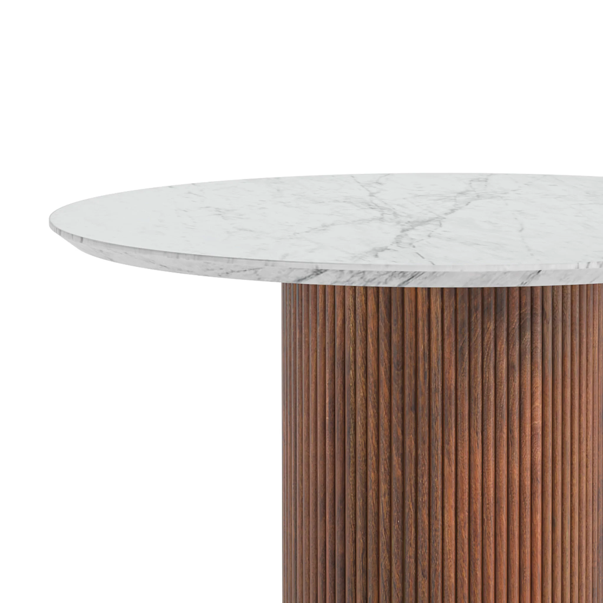 Milo Mango Round Fluted Dining Table - Image 3