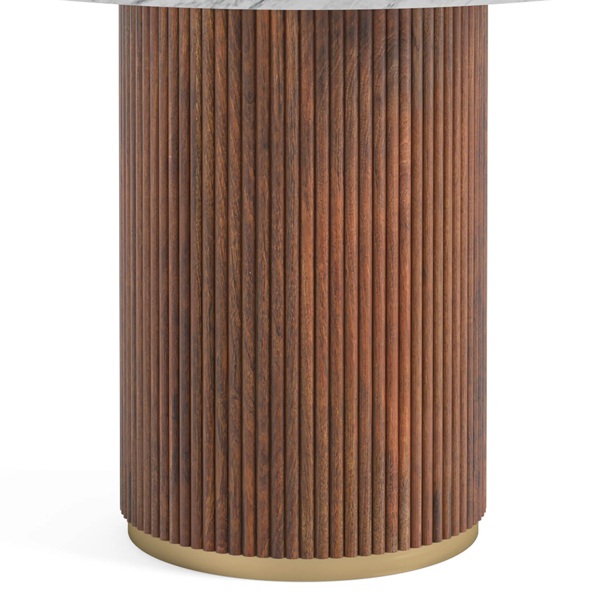 Milo Mango Round Fluted Dining Table - Image 4