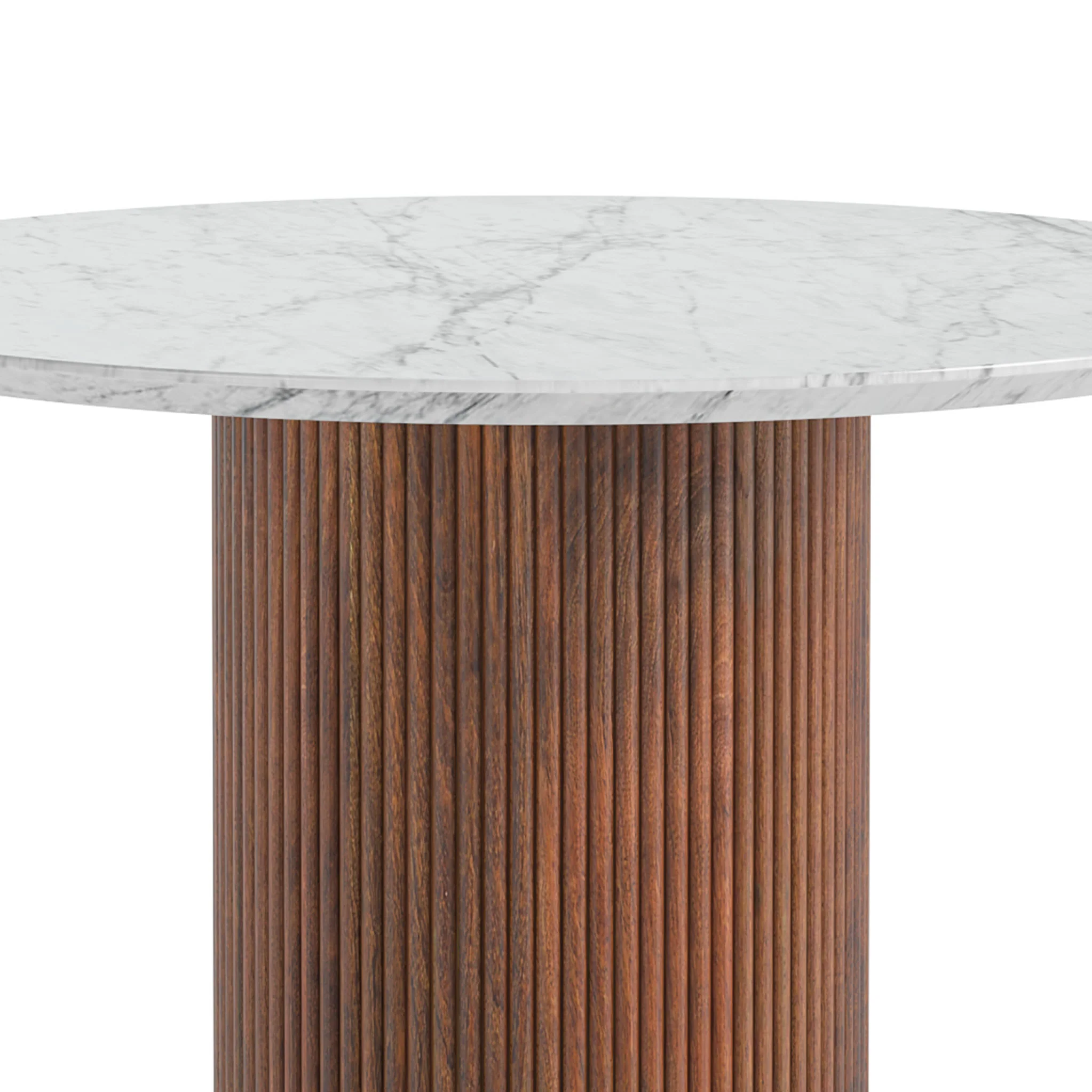 Milo Mango Round Fluted Dining Table - Image 5