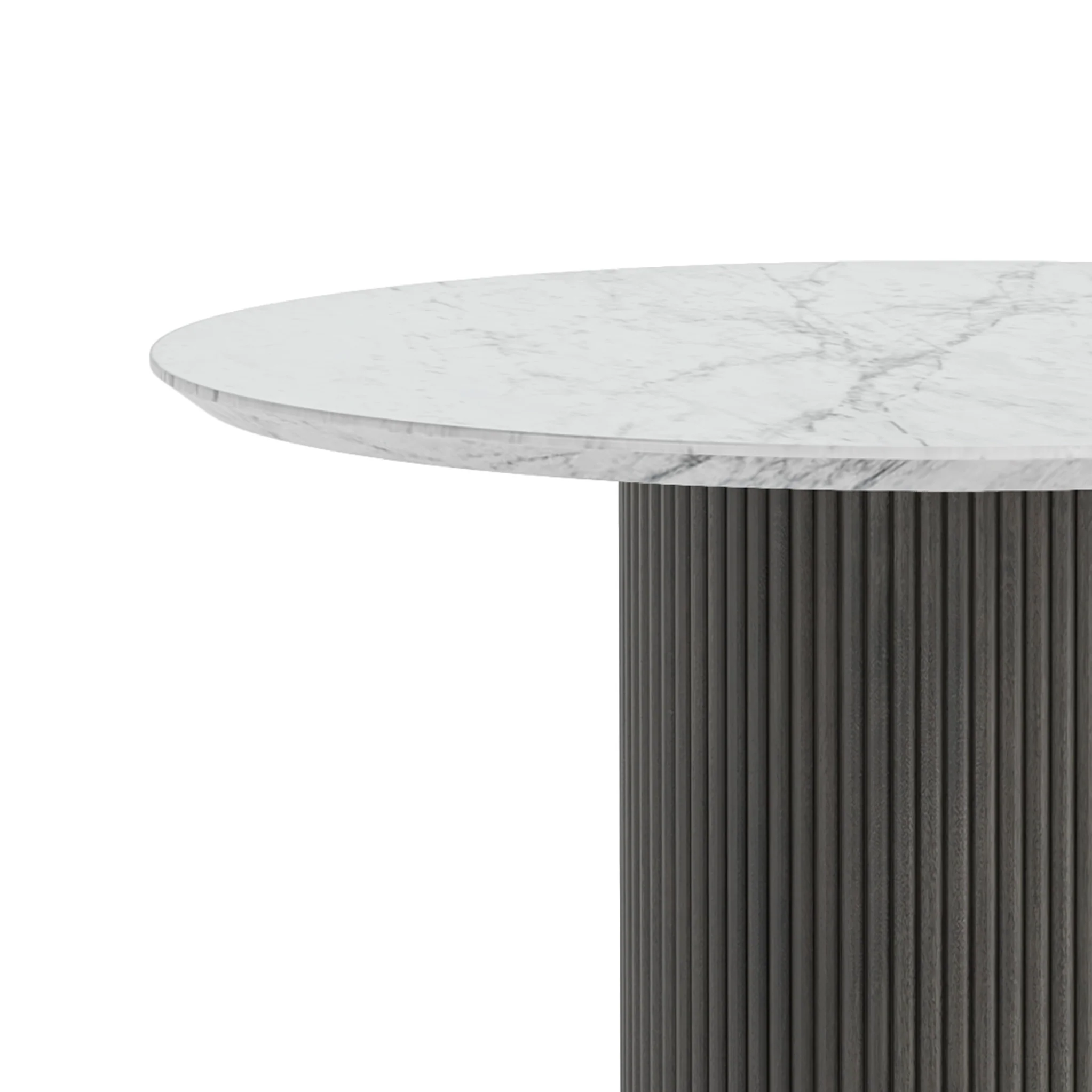 Milo Mango Round Fluted Dining Table - Image 9