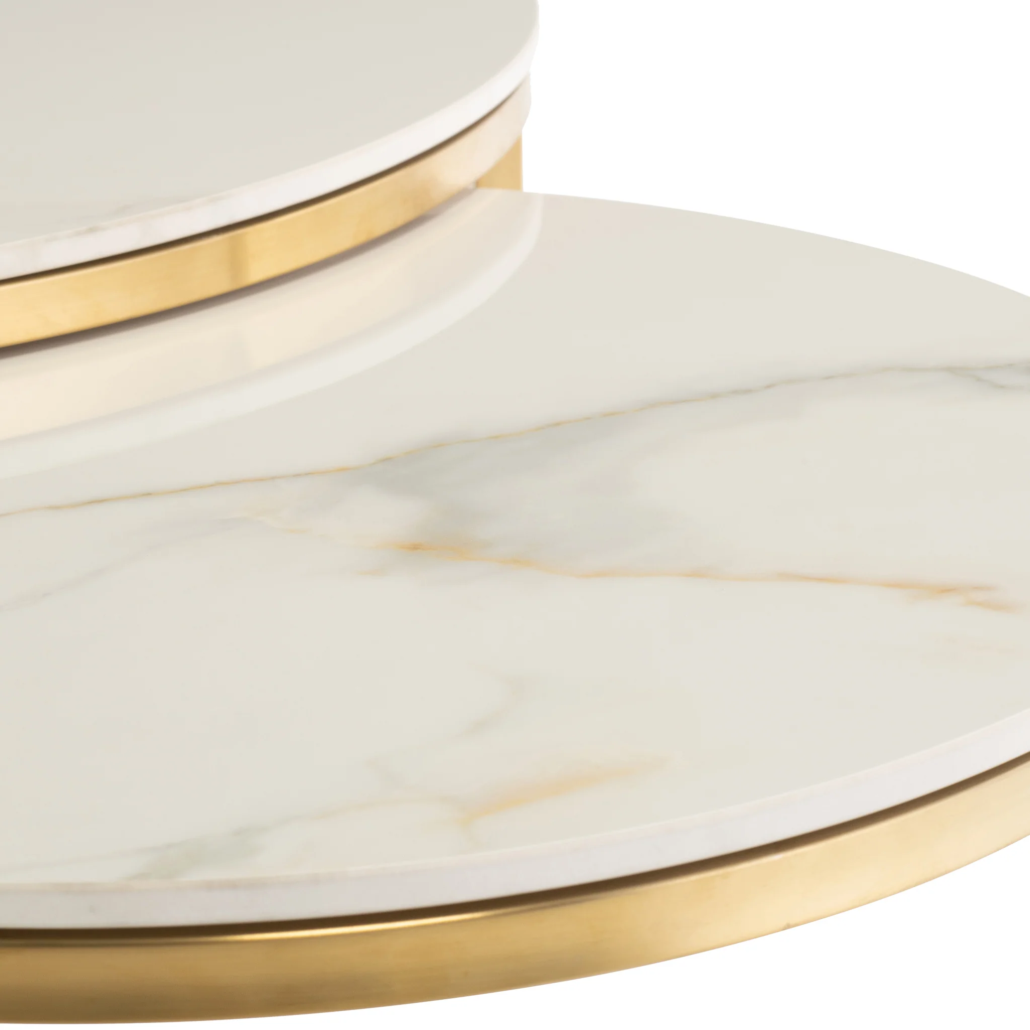 Mira Kass Gold Marble Effect Coffee Table Set - Image 2