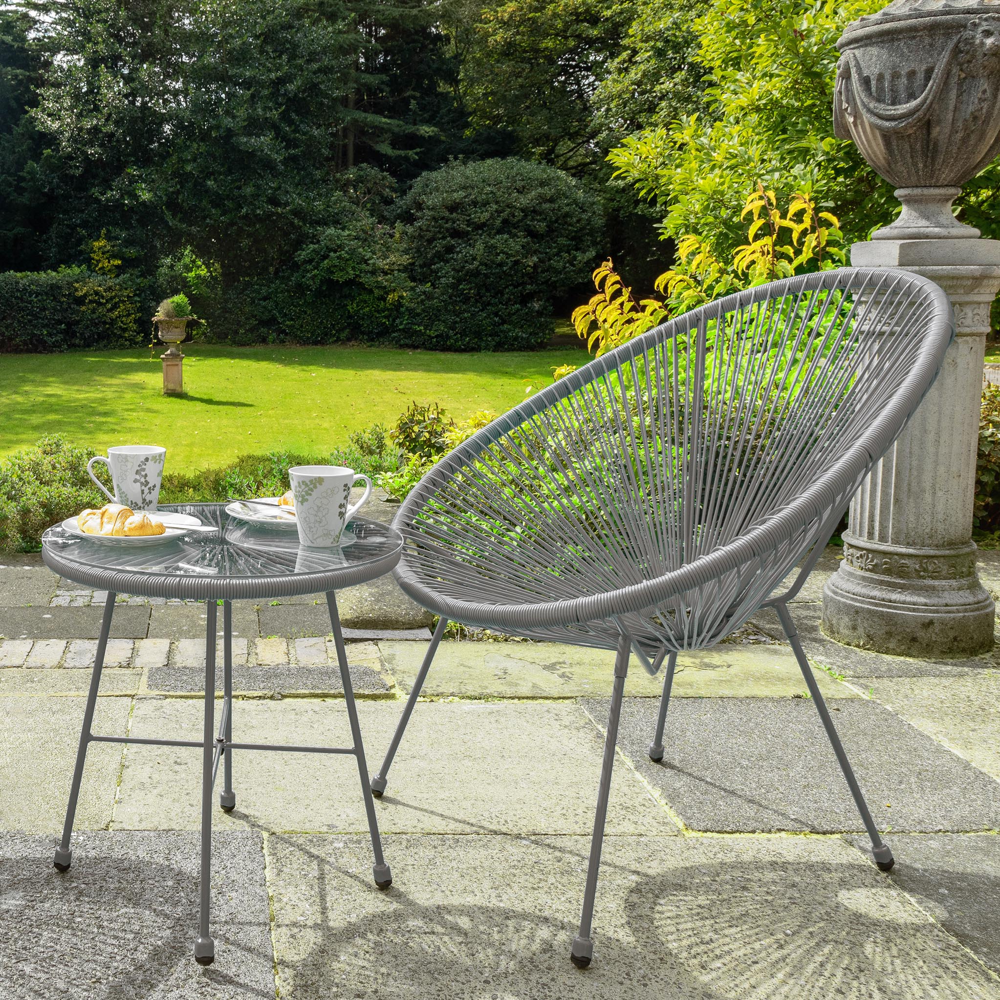 Monaco 2 Seat Egg Chair Bistro Set - Image 20