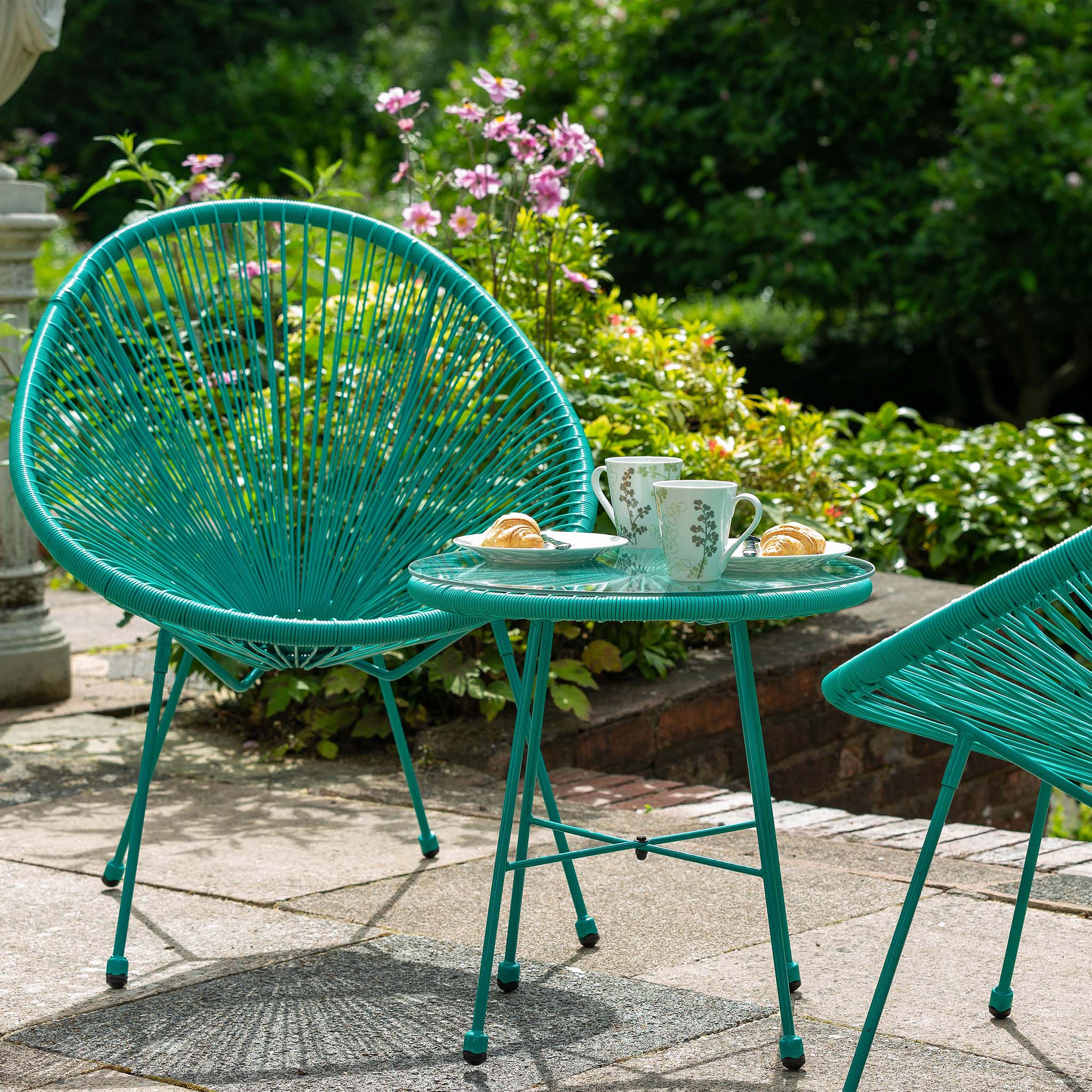 Monaco 2 Seat Egg Chair Bistro Set - Image 21