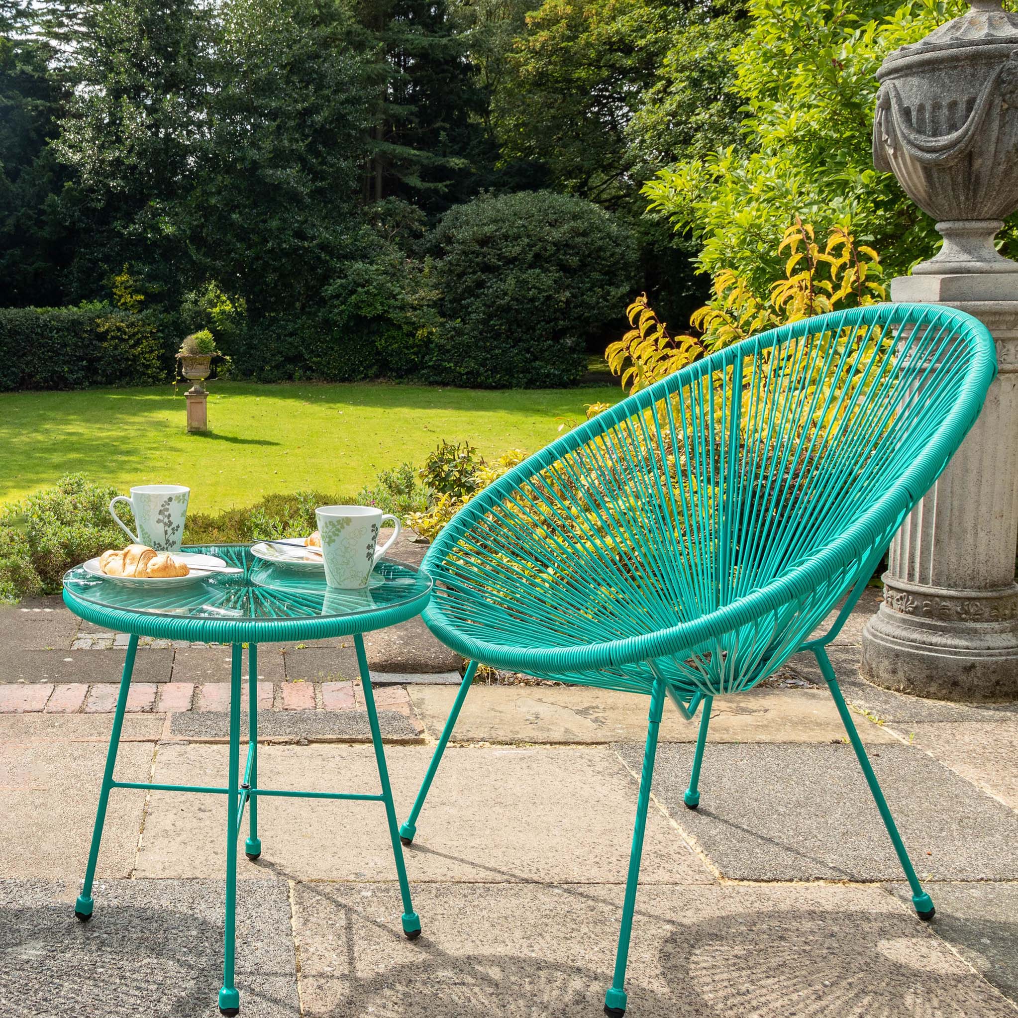Monaco 2 Seat Egg Chair Bistro Set - Image 22