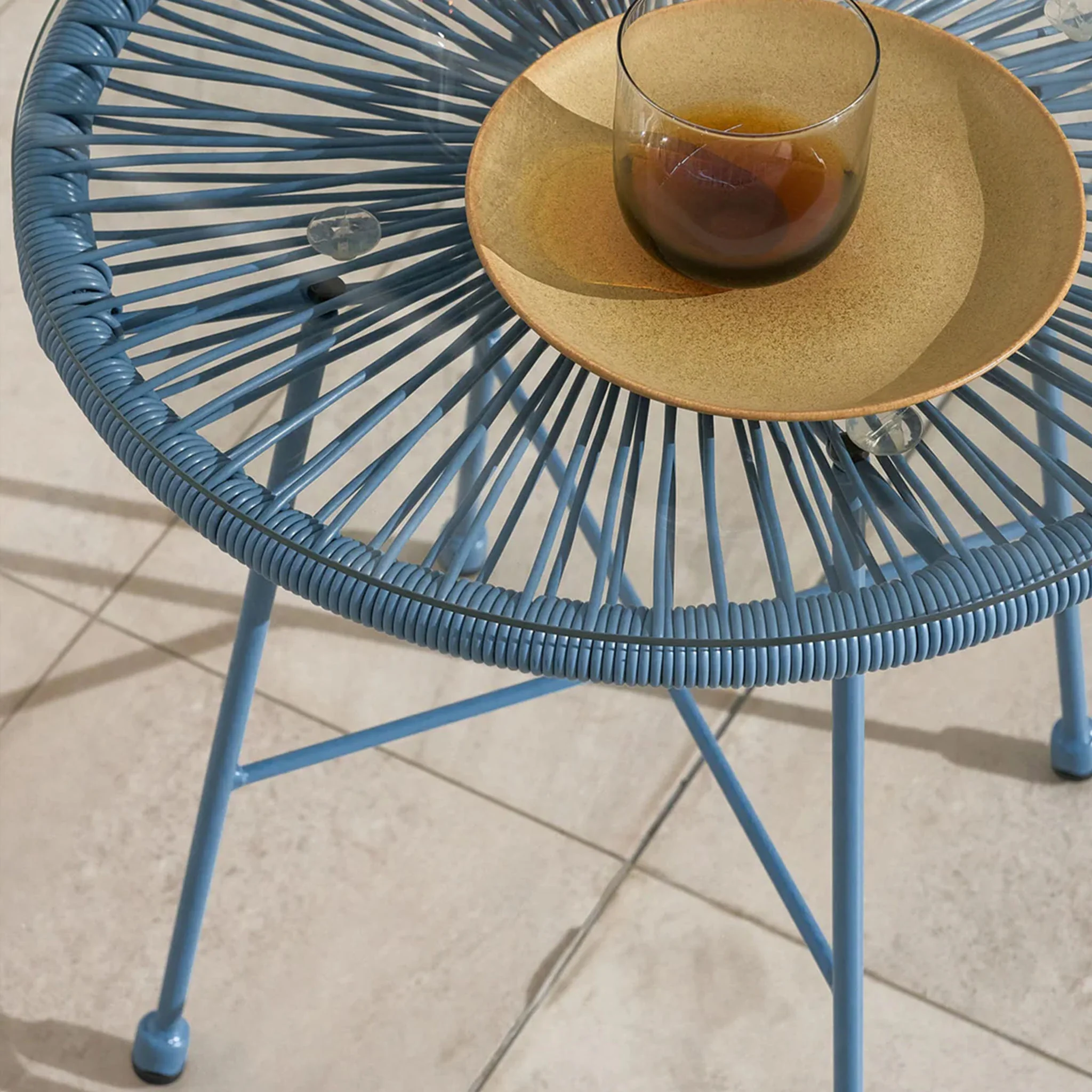 Monaco 2 Seat Egg Chair Bistro Set - Image 3