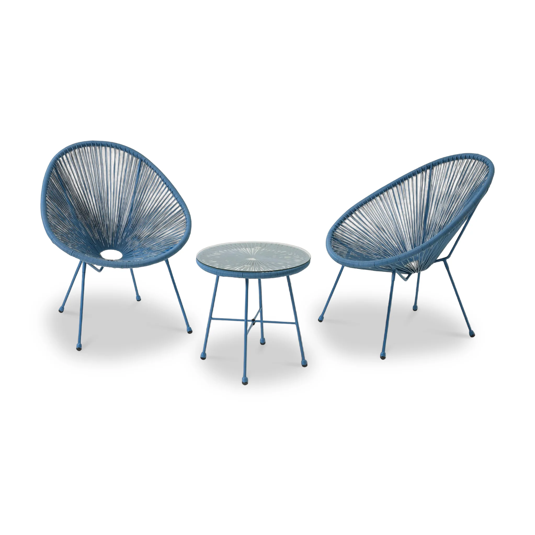 Monaco 2 Seat Egg Chair Bistro Set - Image 5