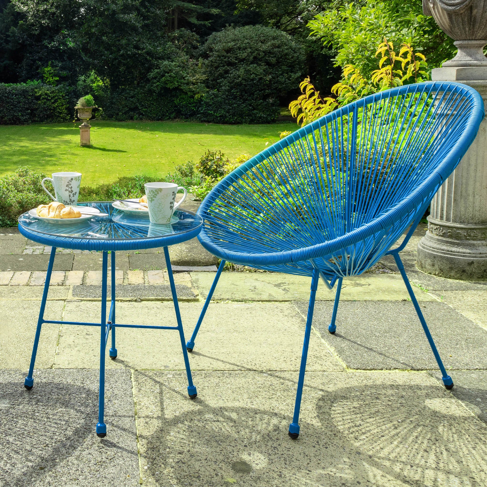 Monaco 2 Seat Egg Chair Bistro Set - Image 7