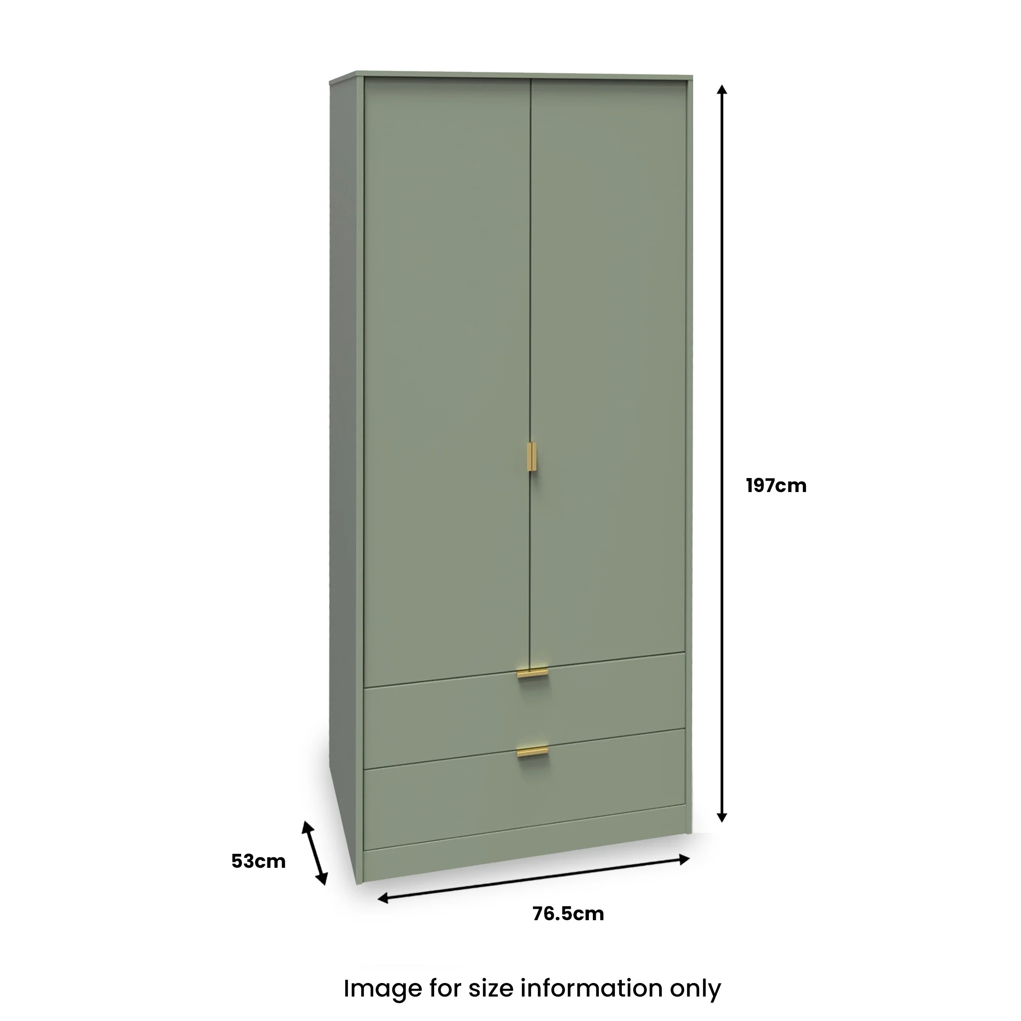 Moreno 2 Door 2 Drawer Double Wardrobe - Image 12