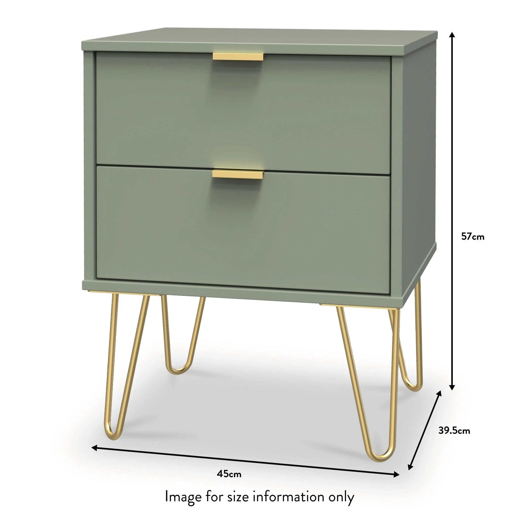 Moreno 2 Drawer Bedside - Image 10