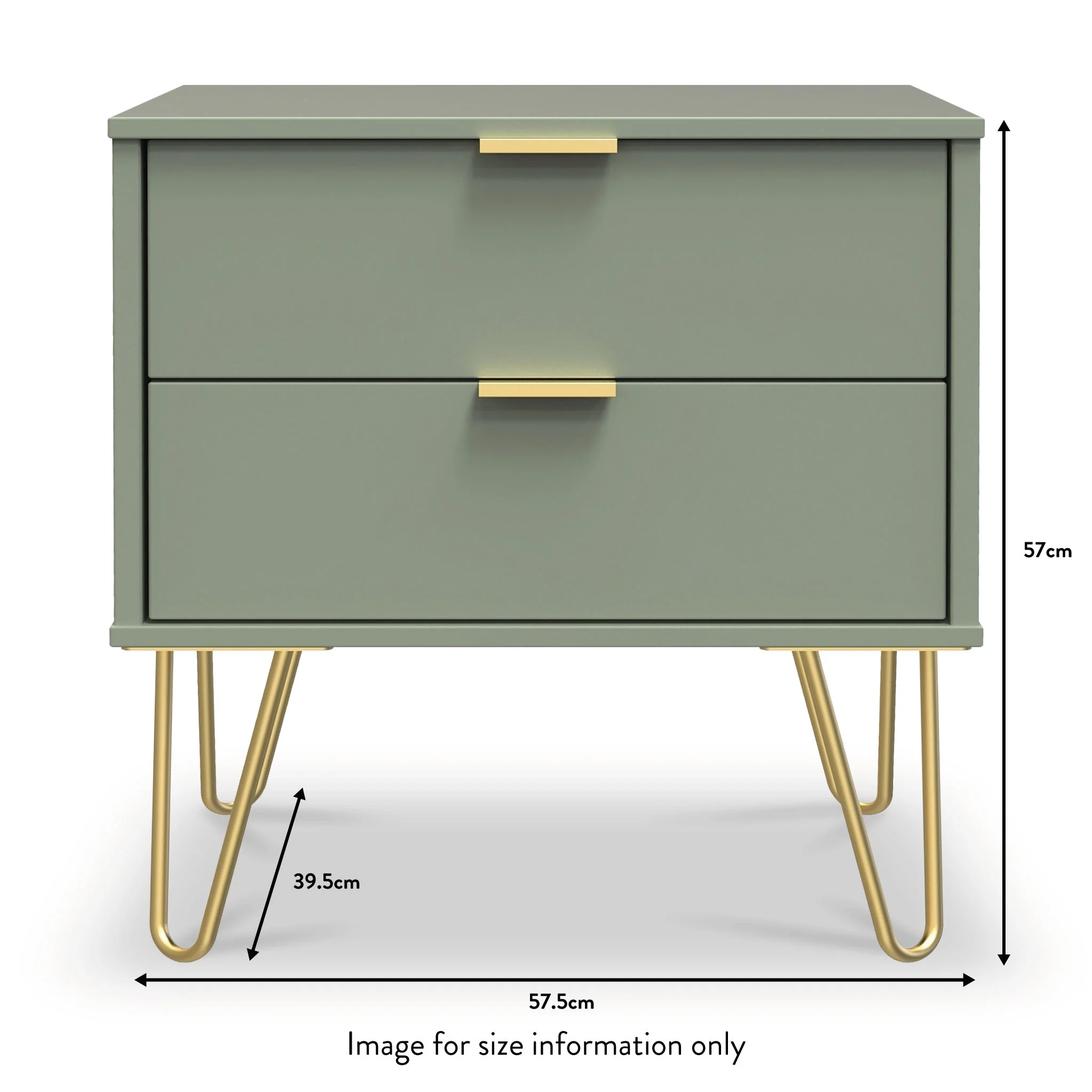 Moreno 2 Drawer Side Table - Image 9
