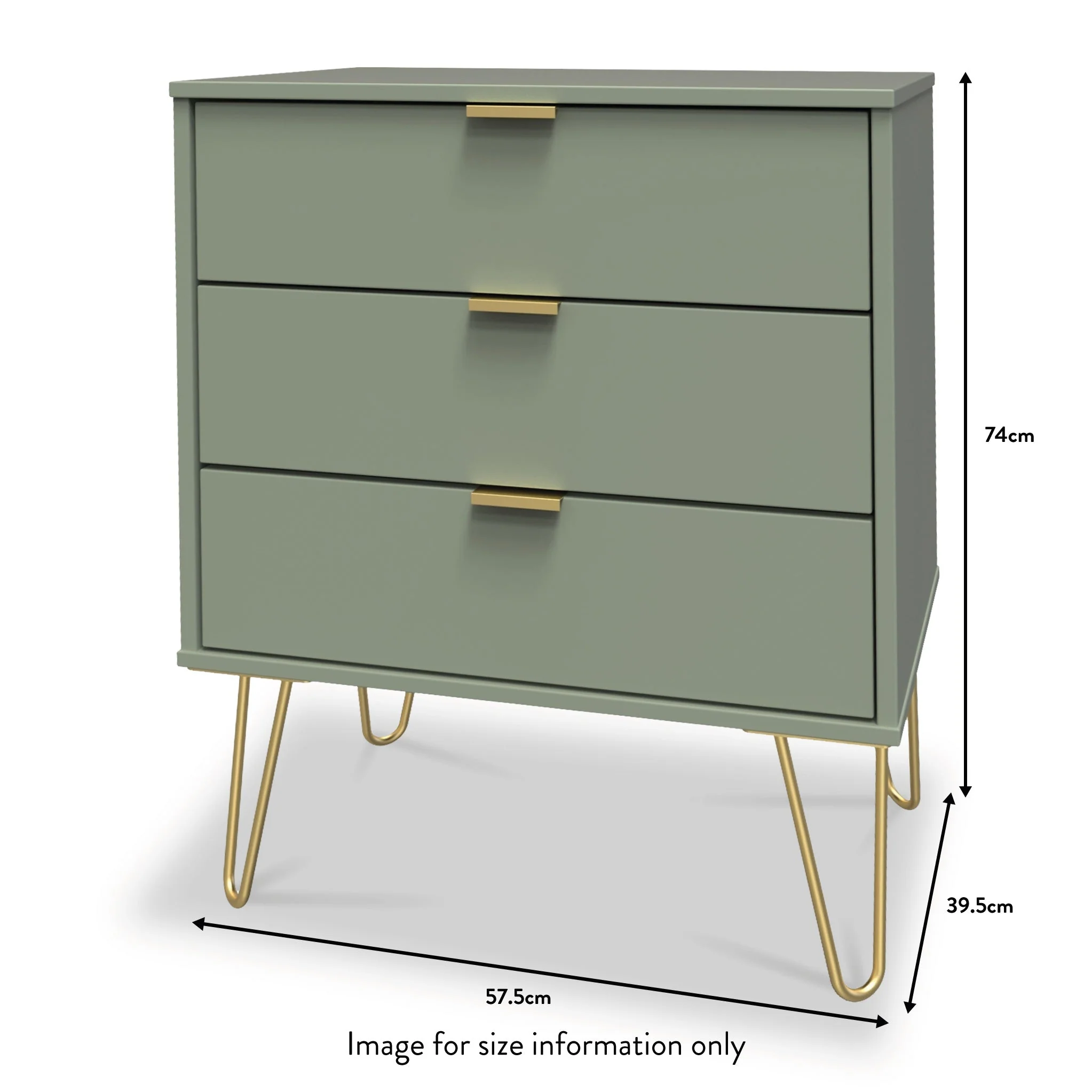 Moreno 3 Drawer Midi Unit - Image 7