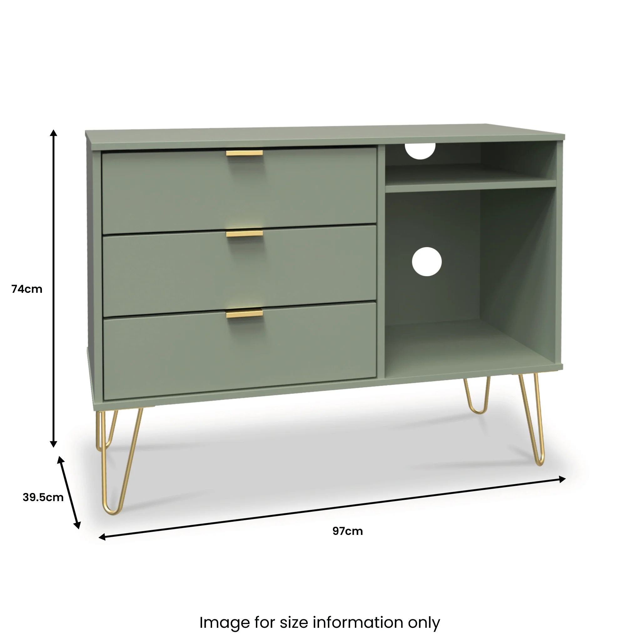Moreno 3 Drawer TV Unit - Image 10