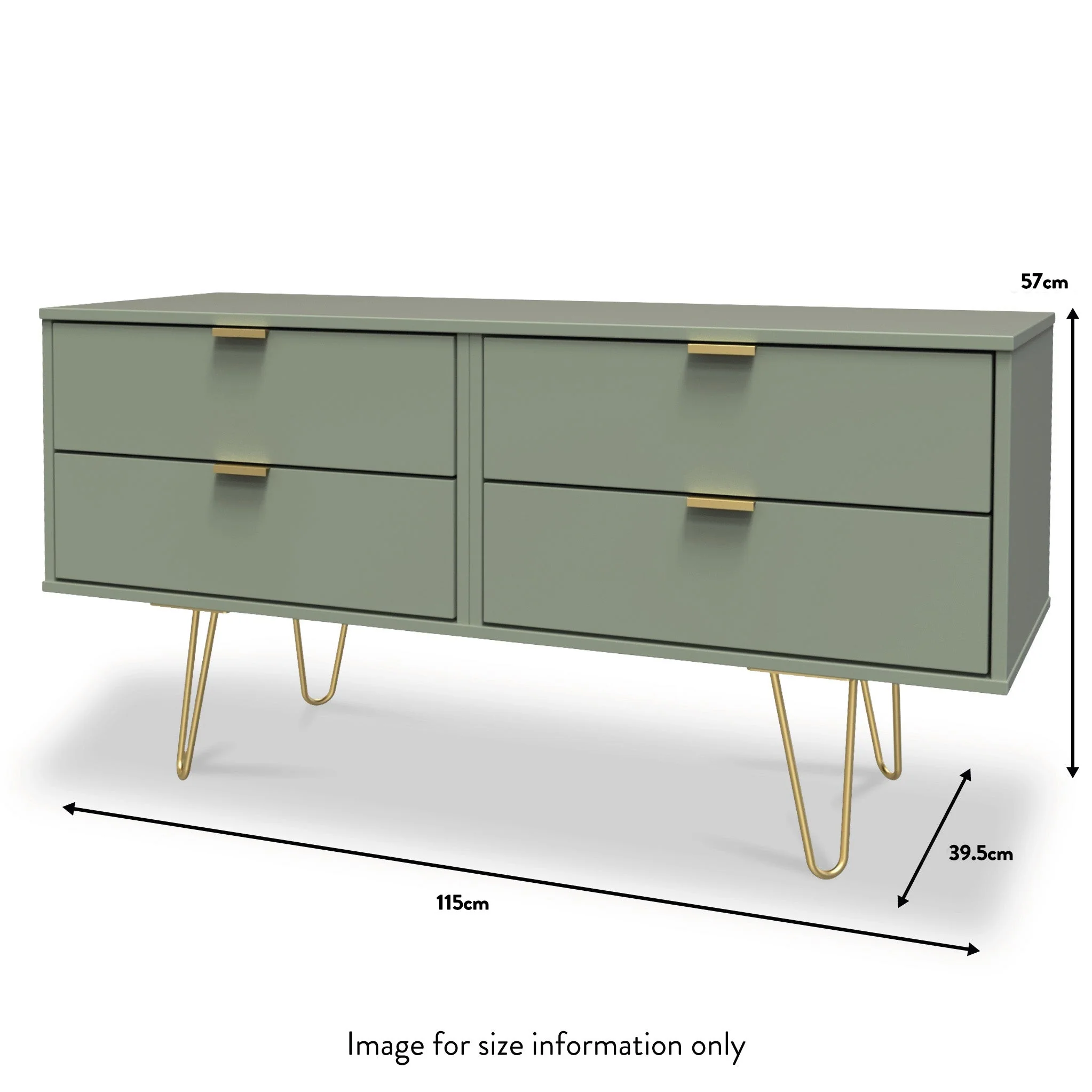 Moreno 4 Drawer Low Storage Unit - Image 10