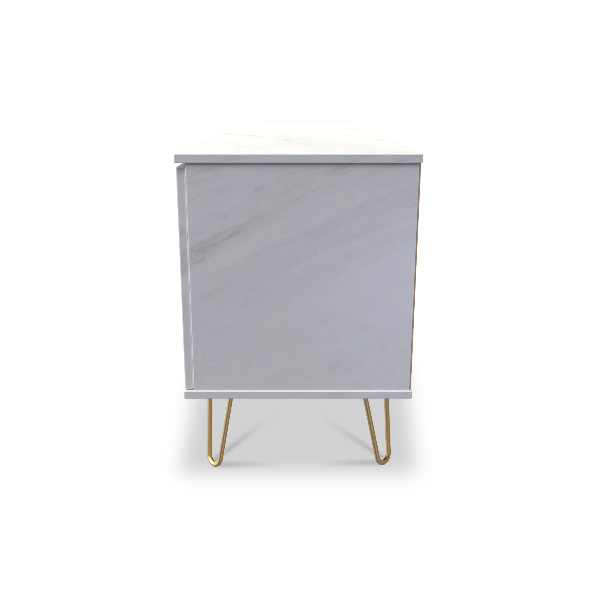 Moreno Marble 2 Door 1 Drawer Wide TV Unit - Image 6