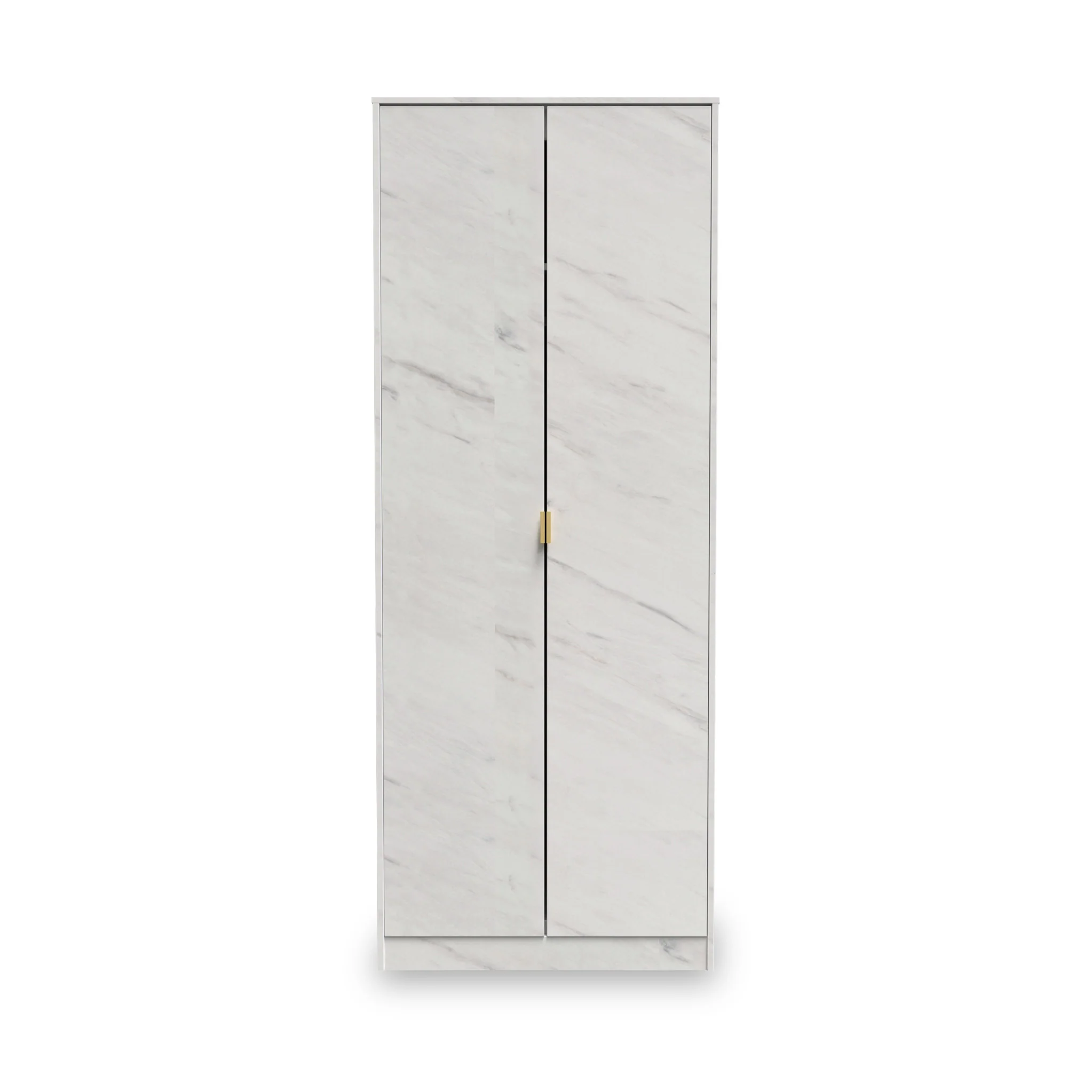 Moreno Marble Effect 2 Door Double Wardrobe - Image 4