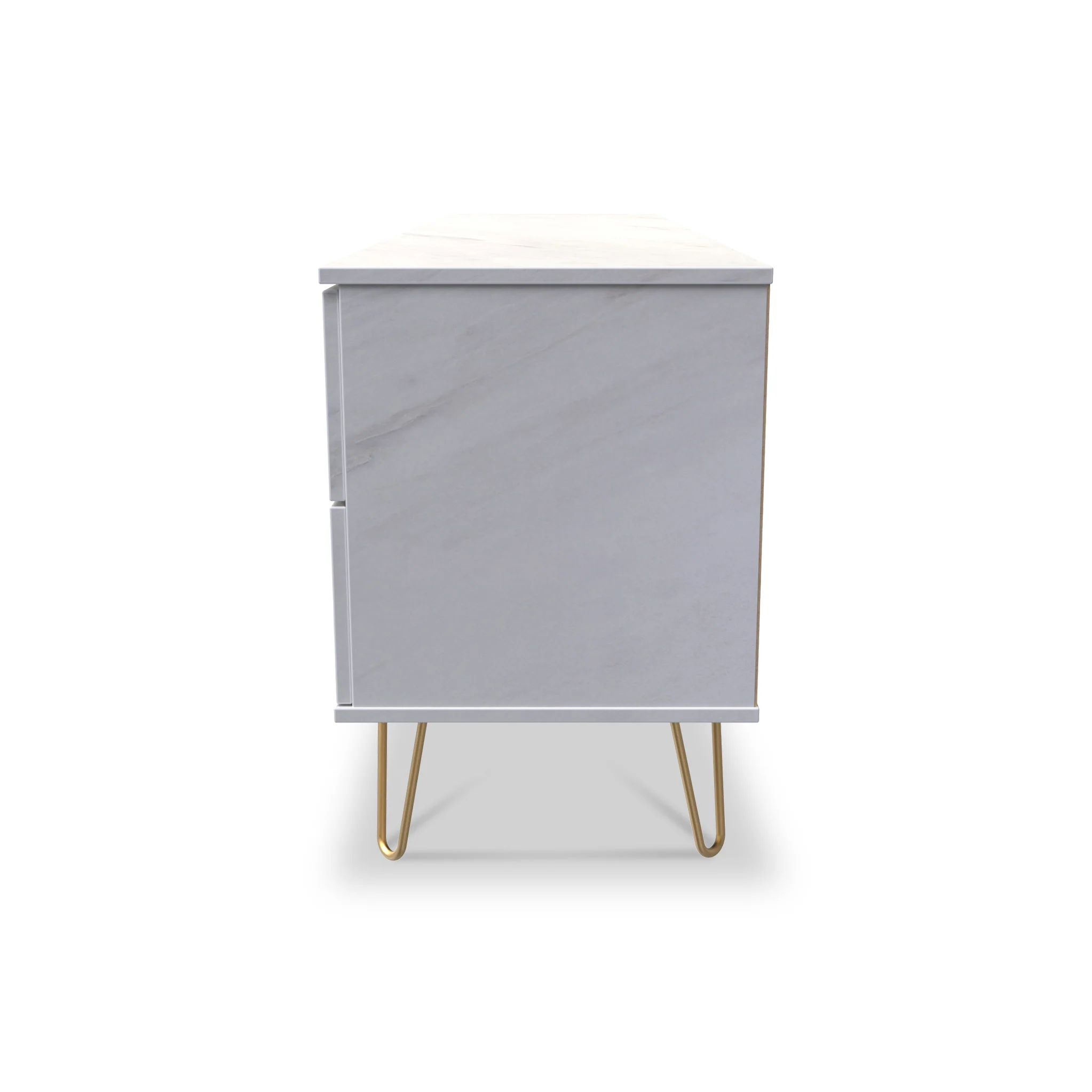 Moreno Marble Effect 2 Drawer 2 Door Wide Sideboard - Image 7