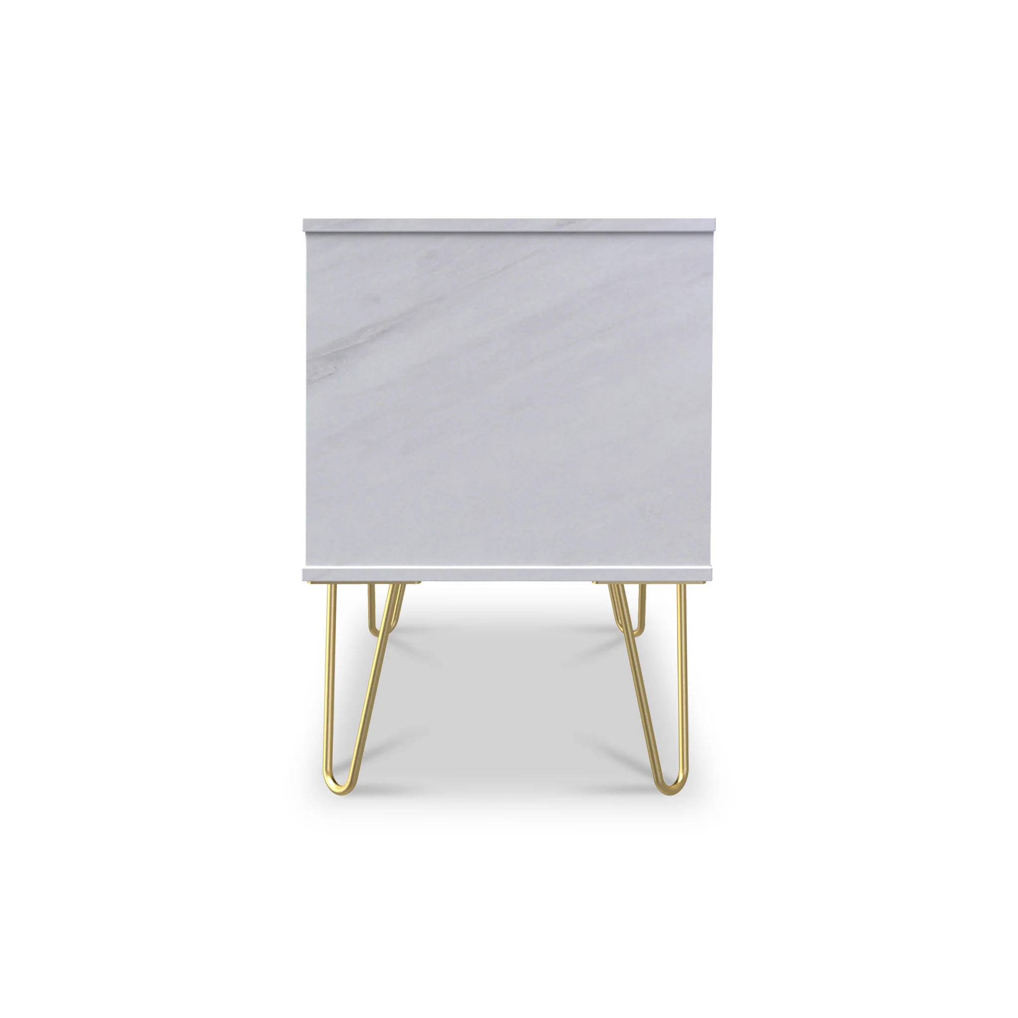 Moreno Marble Effect 2 Drawer Side Table - Image 5