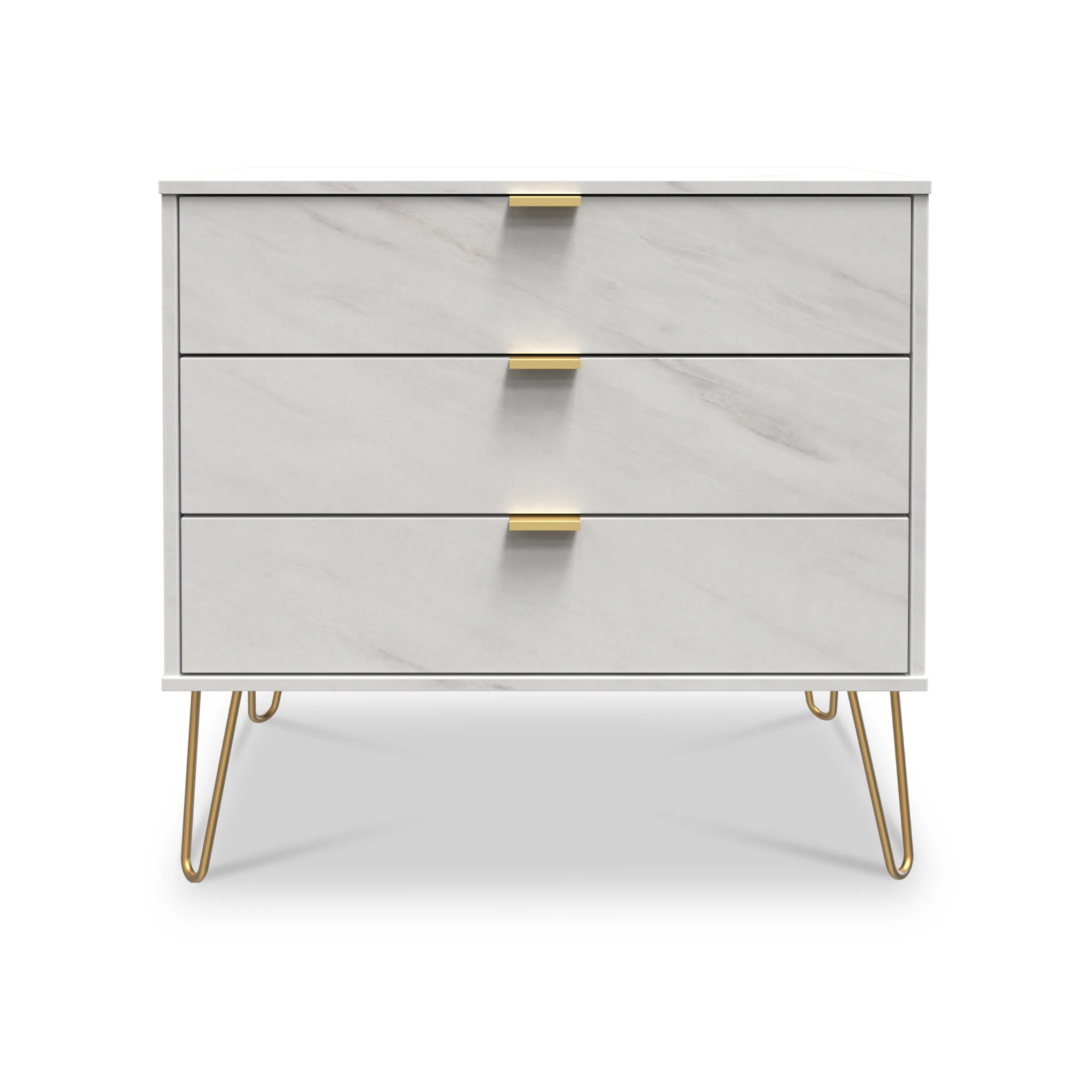 Moreno Marble Effect 3 Drawer Chest - Image 2