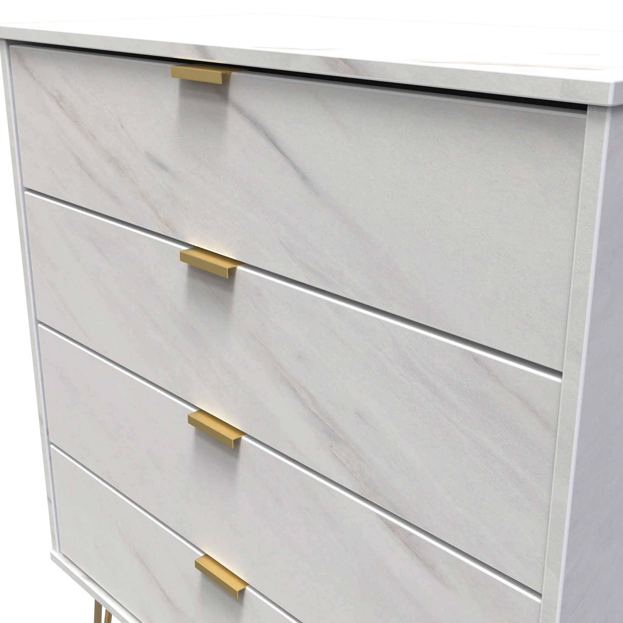 Moreno Marble Effect 4 Drawer Chest - Image 4