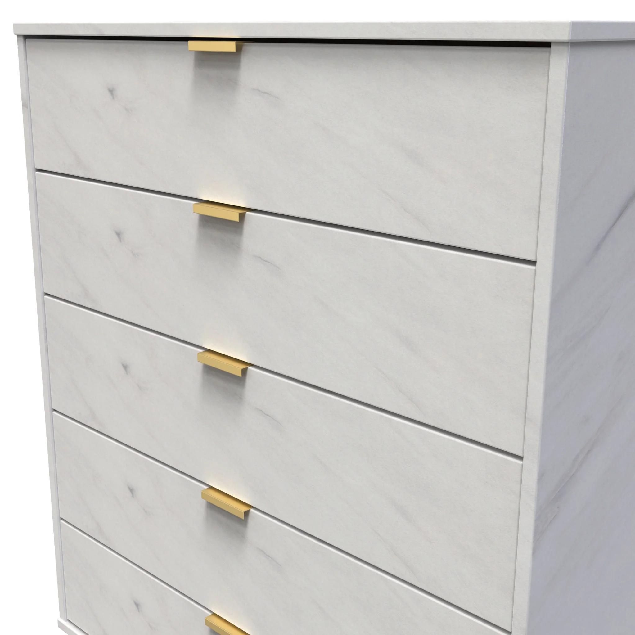 Moreno Marble Effect 5 Drawer Chest - Image 3