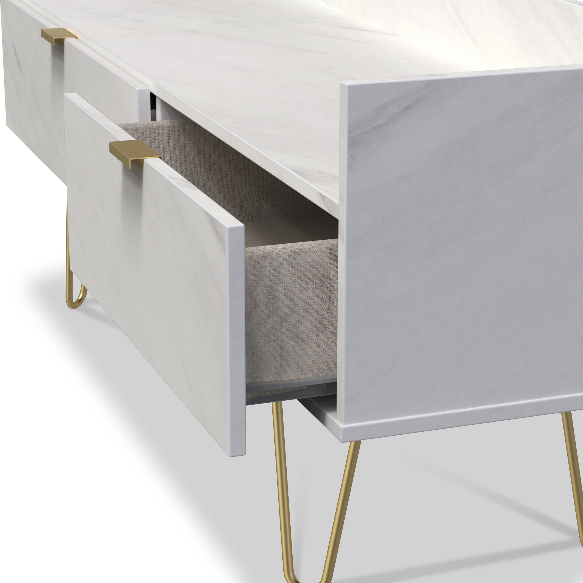 Moreno Marble Effect Media Console Unit - Image 3