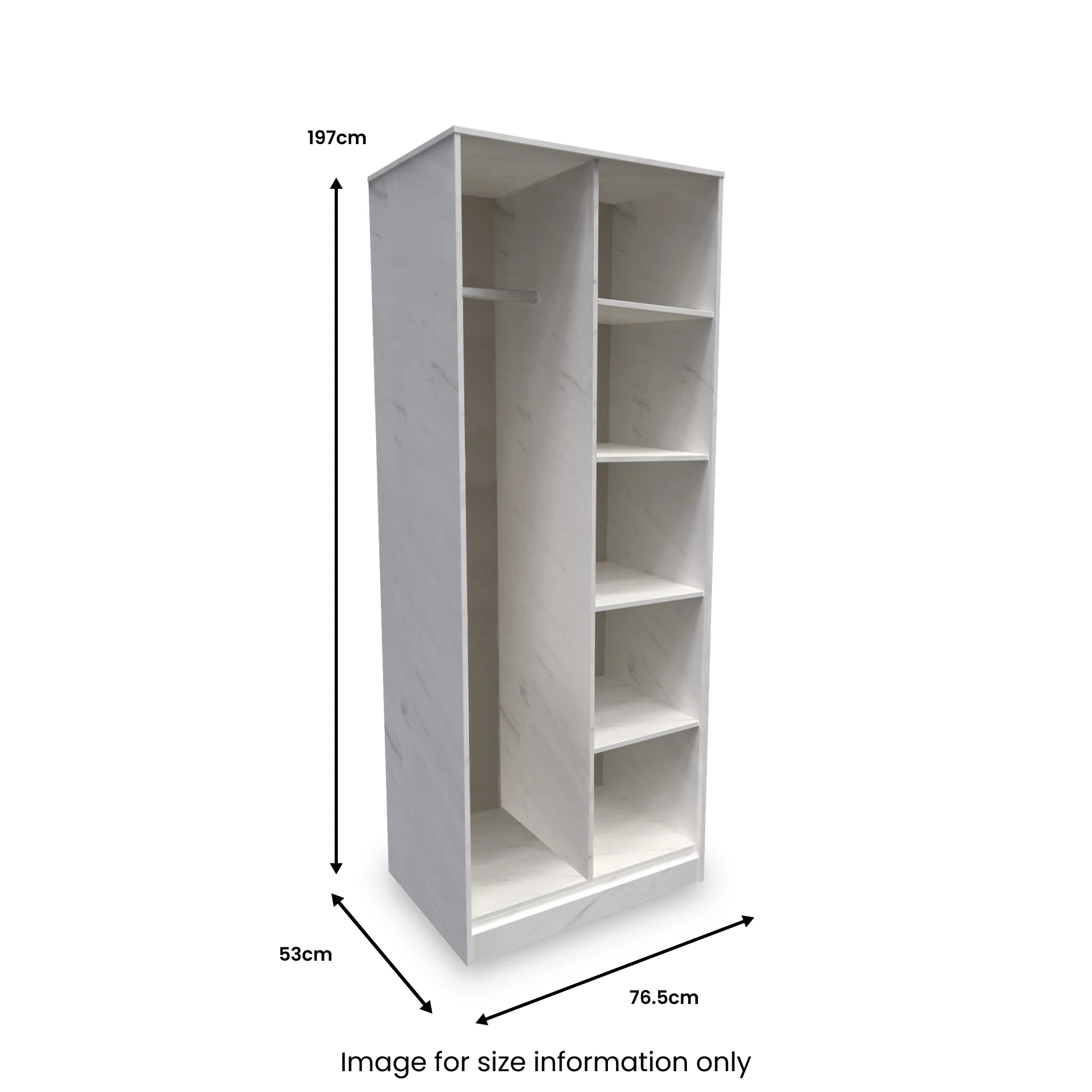 Moreno Marble Open Shelf Unit - Image 6