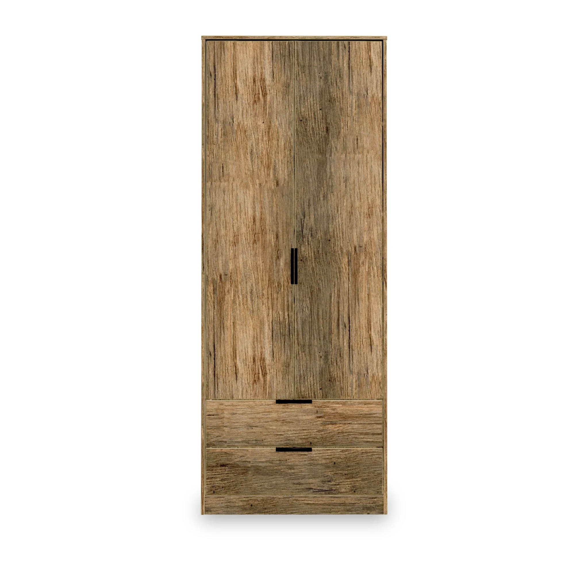 Moreno Rustic Oak 2 Door 2 Drawer Double Wardrobe - Image 2