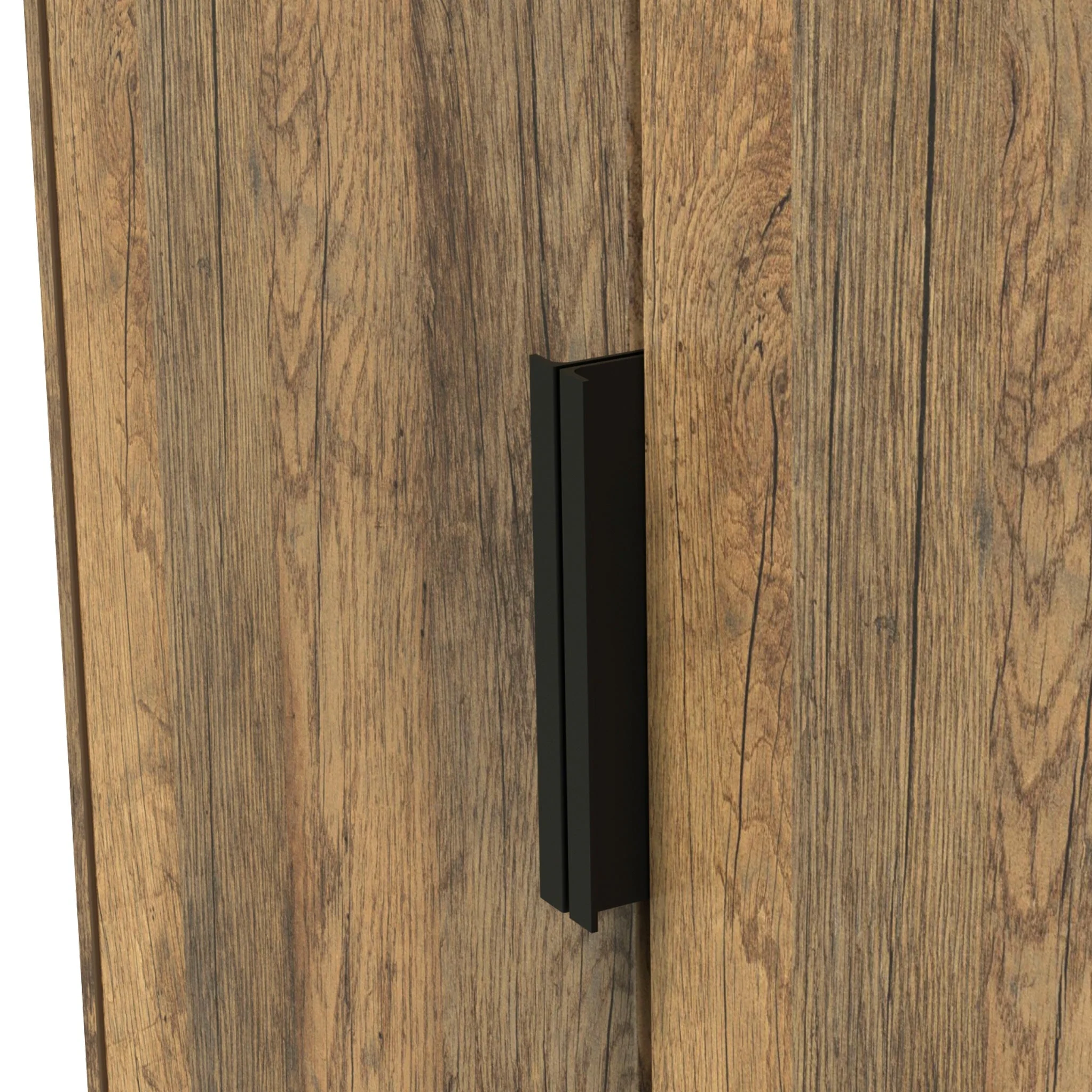 Moreno Rustic Oak 2 Door Double Wardrobe - Image 6