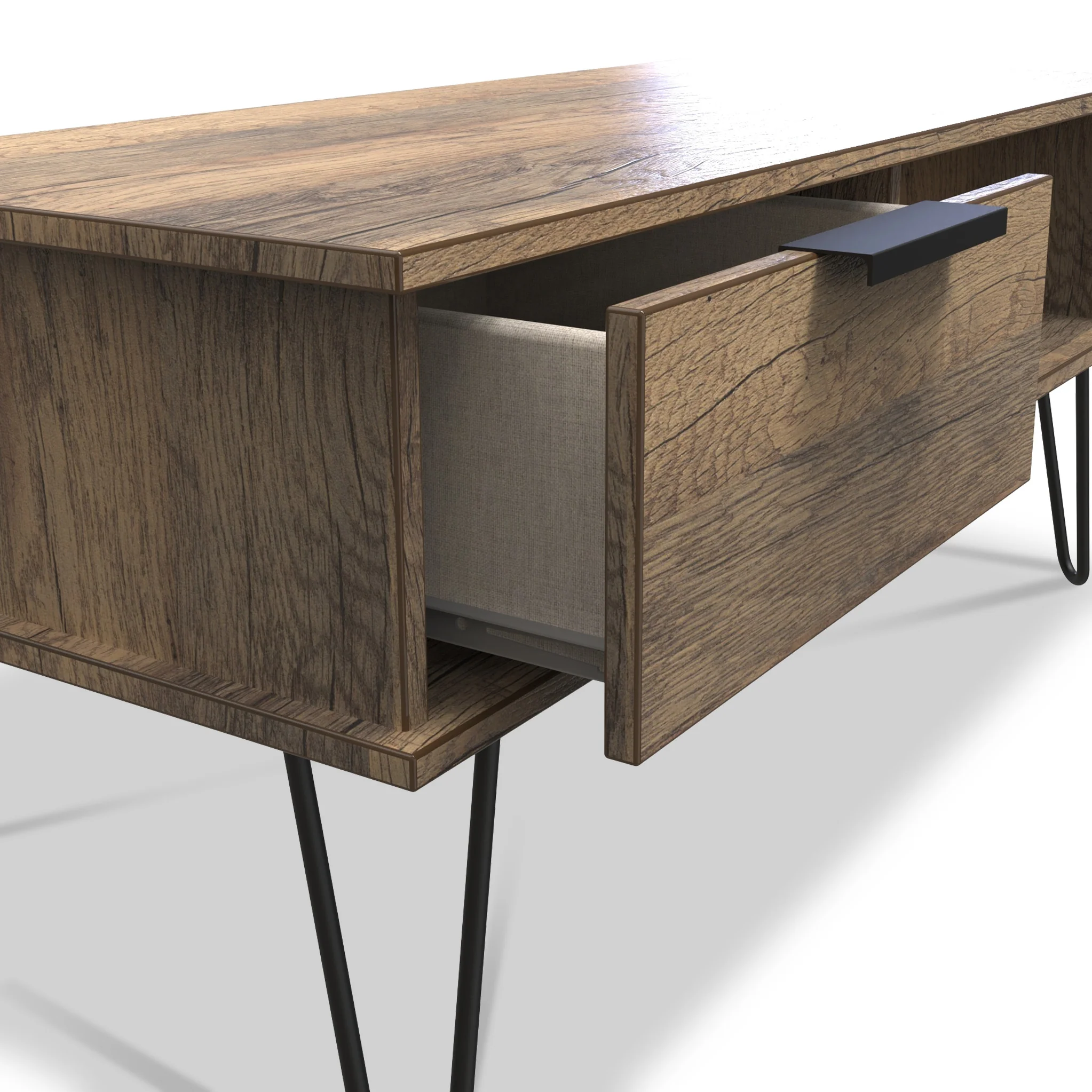 Moreno Rustic Oak 1 Drawer Coffee Table - Image 4