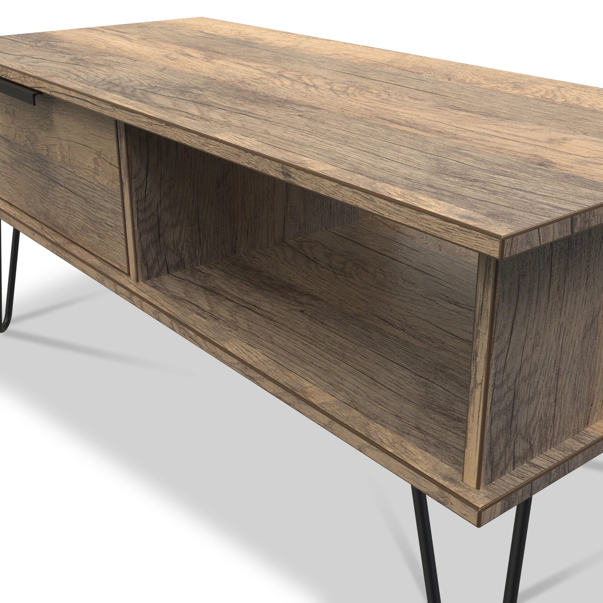 Moreno Rustic Oak 1 Drawer Coffee Table - Image 5