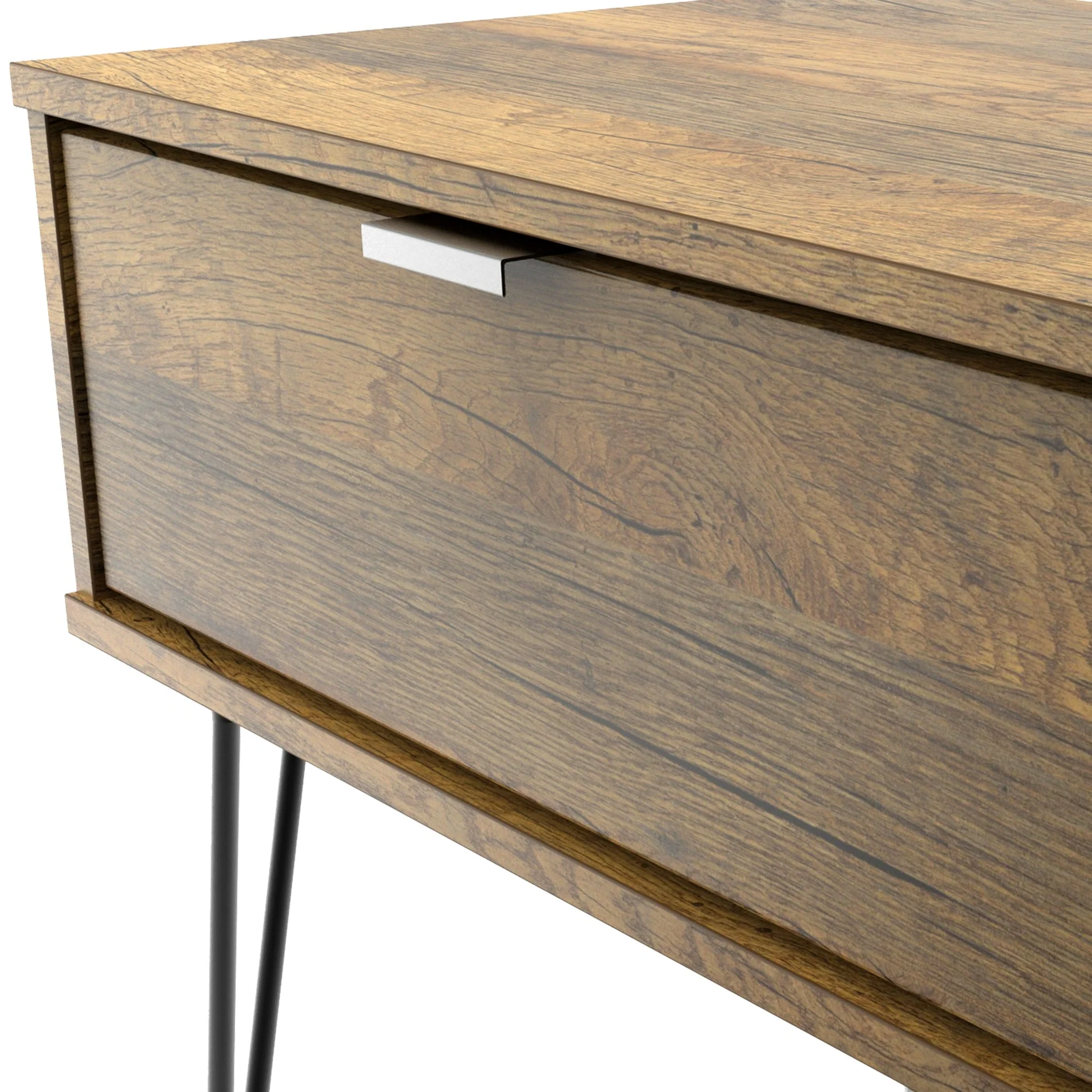 Moreno Rustic Oak 1 Drawer Side Table - Image 4