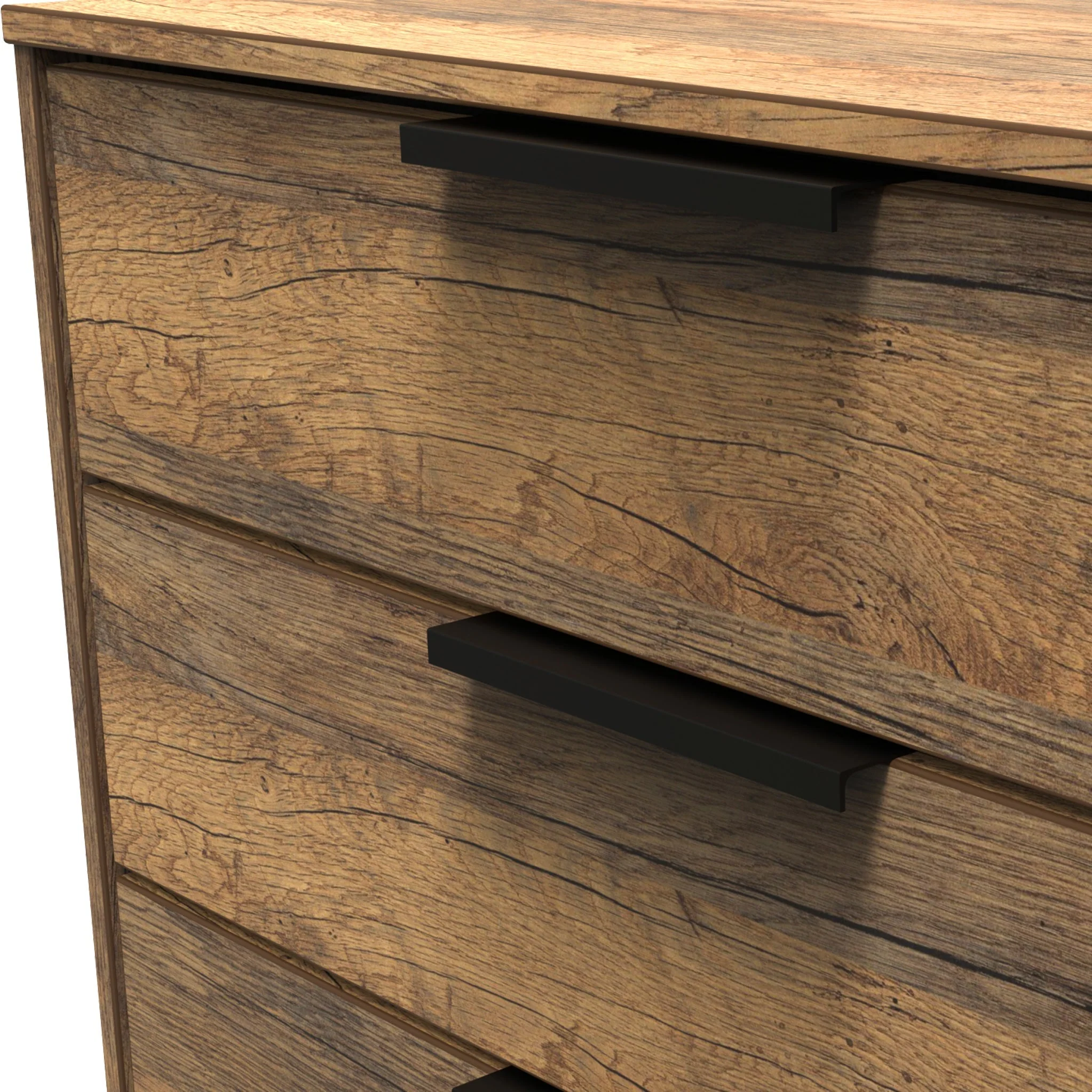Moreno Rustic Oak 3 Drawer Midi Unit - Image 2