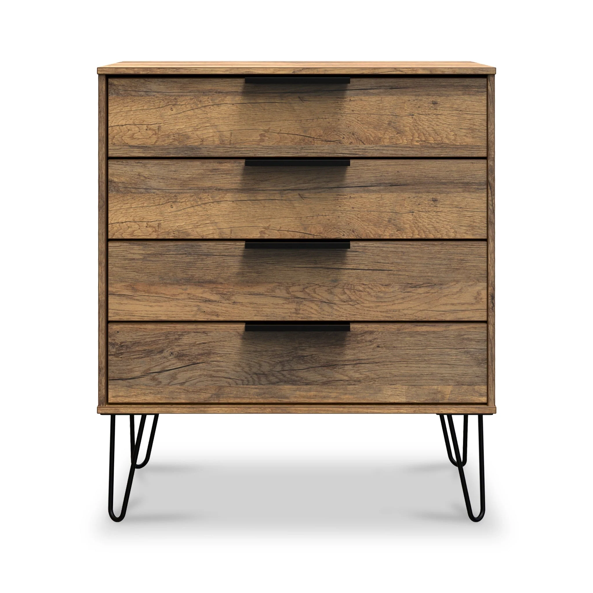 Moreno Rustic Oak 4 Drawer Chest - Image 3
