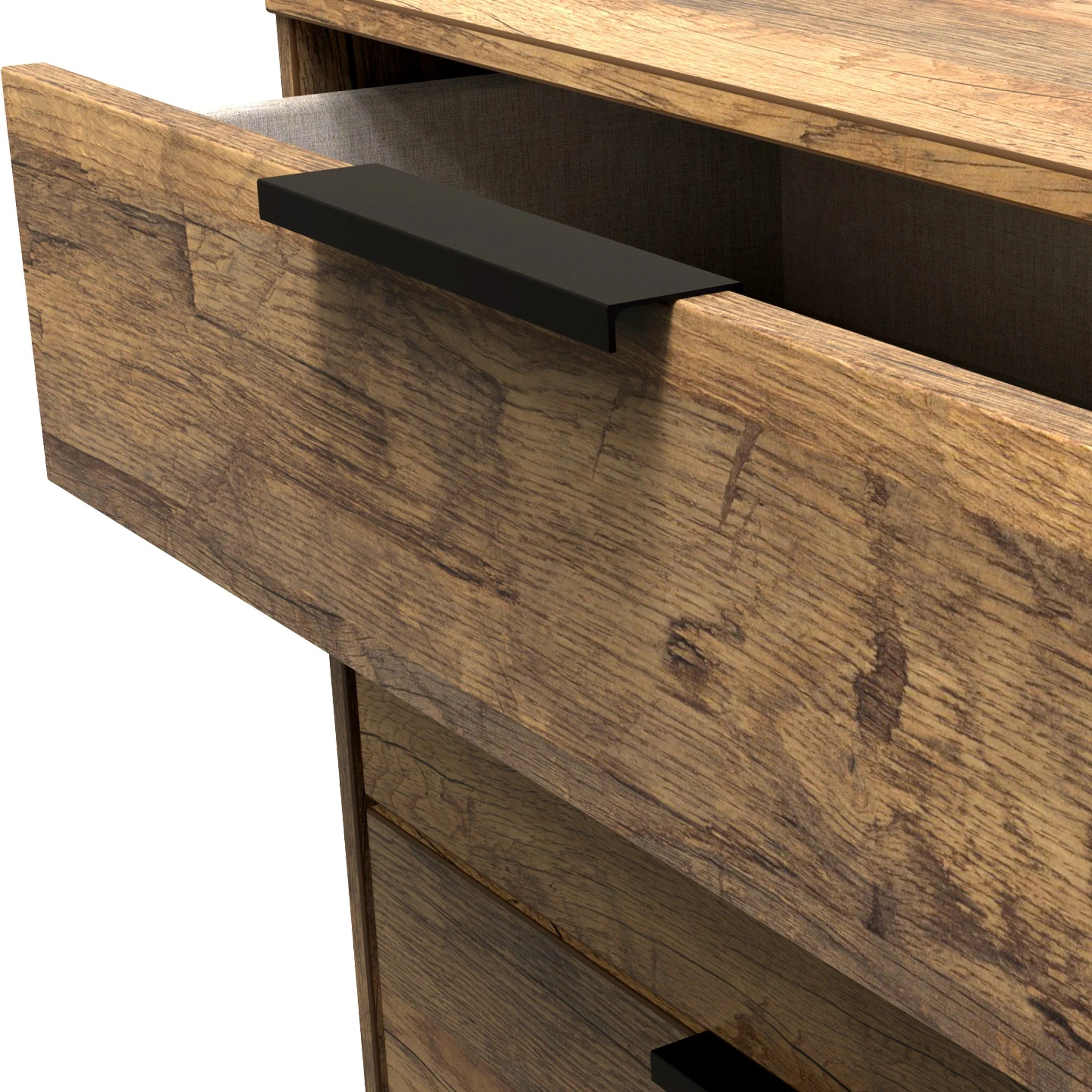 Moreno Rustic Oak 4 Drawer Chest - Image 6