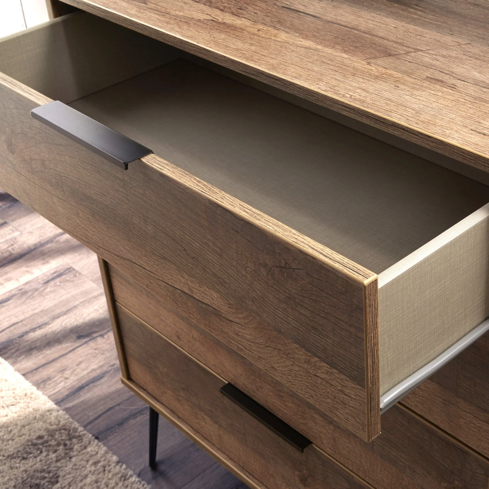 Moreno Rustic Oak 5 Drawer Chest - Image 2