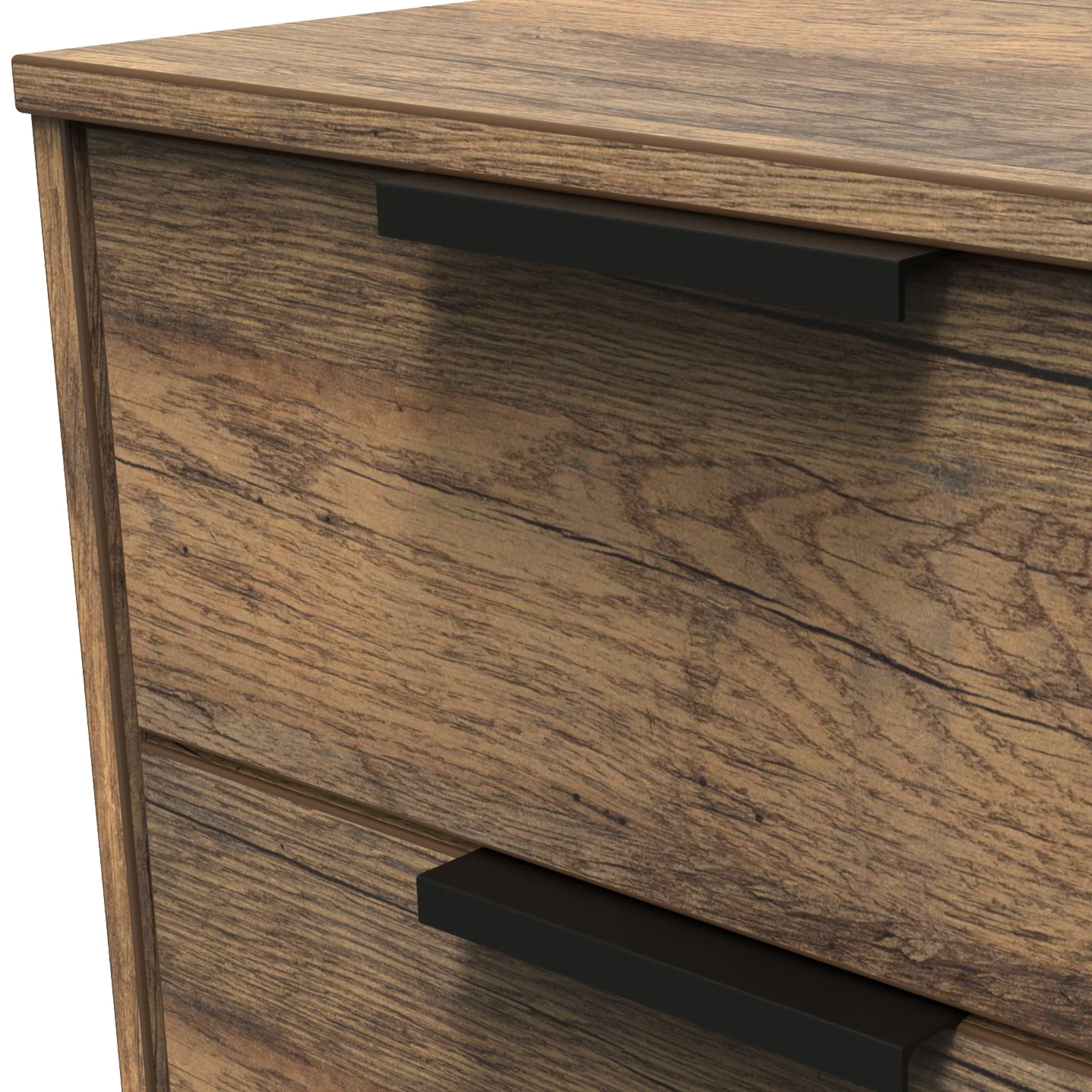 Moreno Rustic Oak 5 Drawer Tallboy - Image 2