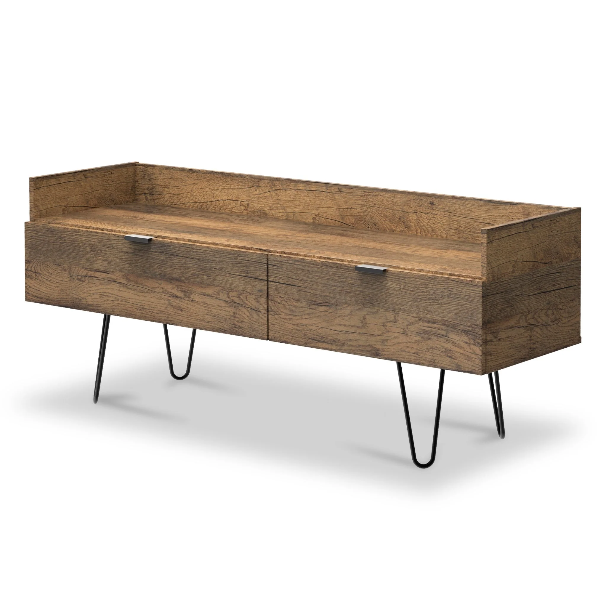 Moreno Rustic Oak Media Console Unit - Image 2