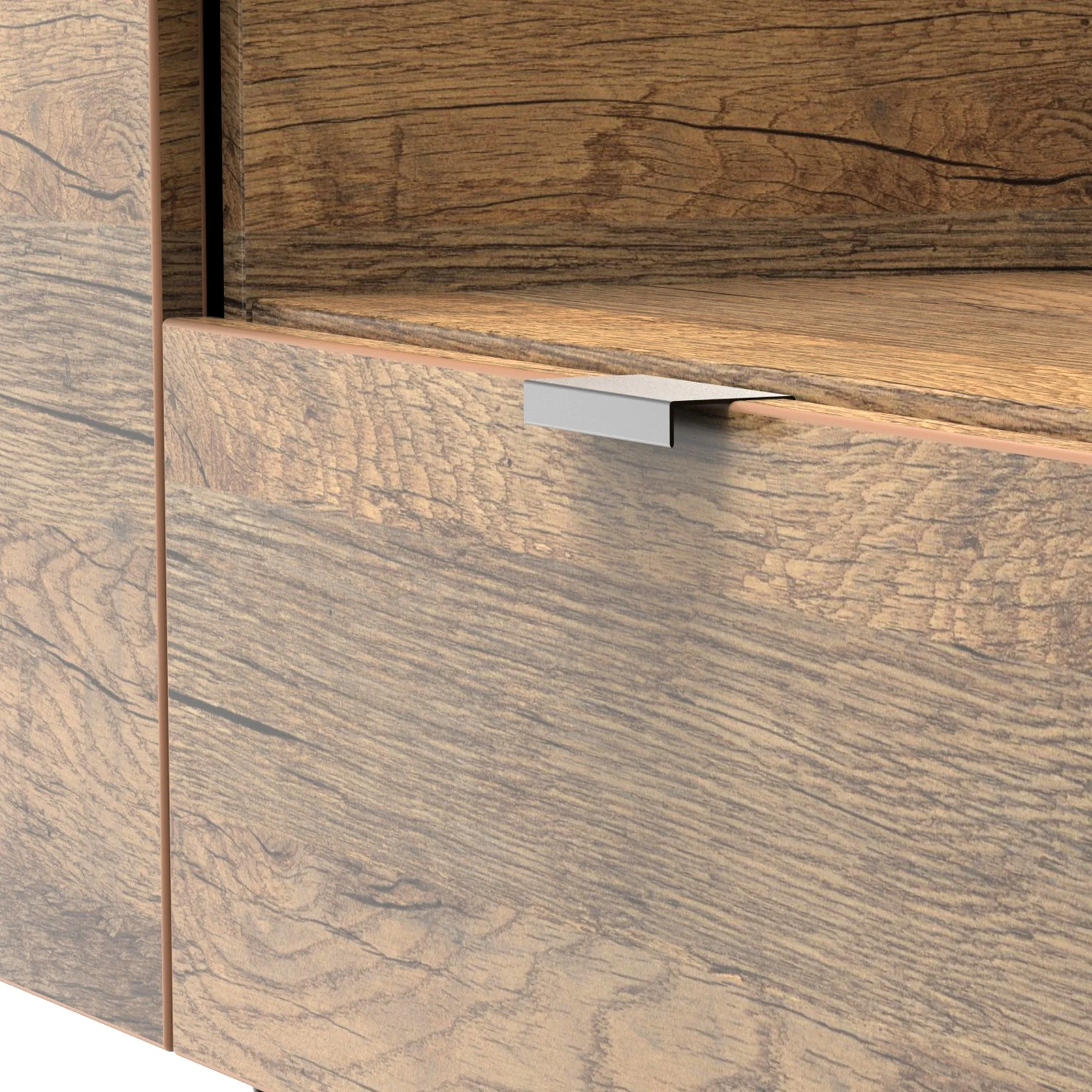 Moreno Rustic Oak TV Console Unit - Image 3