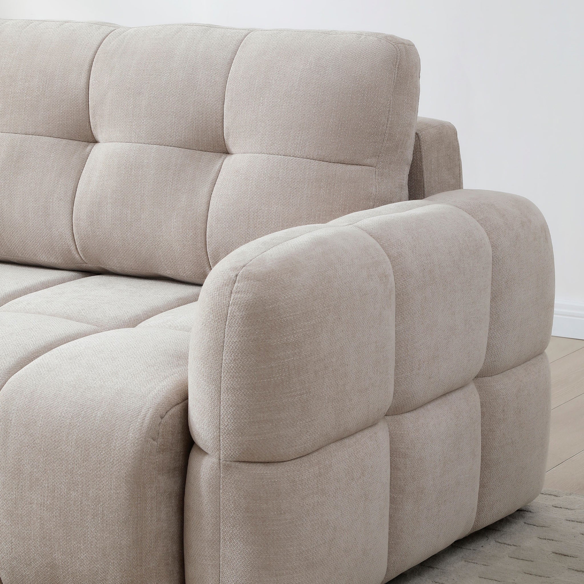 Morse Quilted Chaise Sofa Bed - Image 6