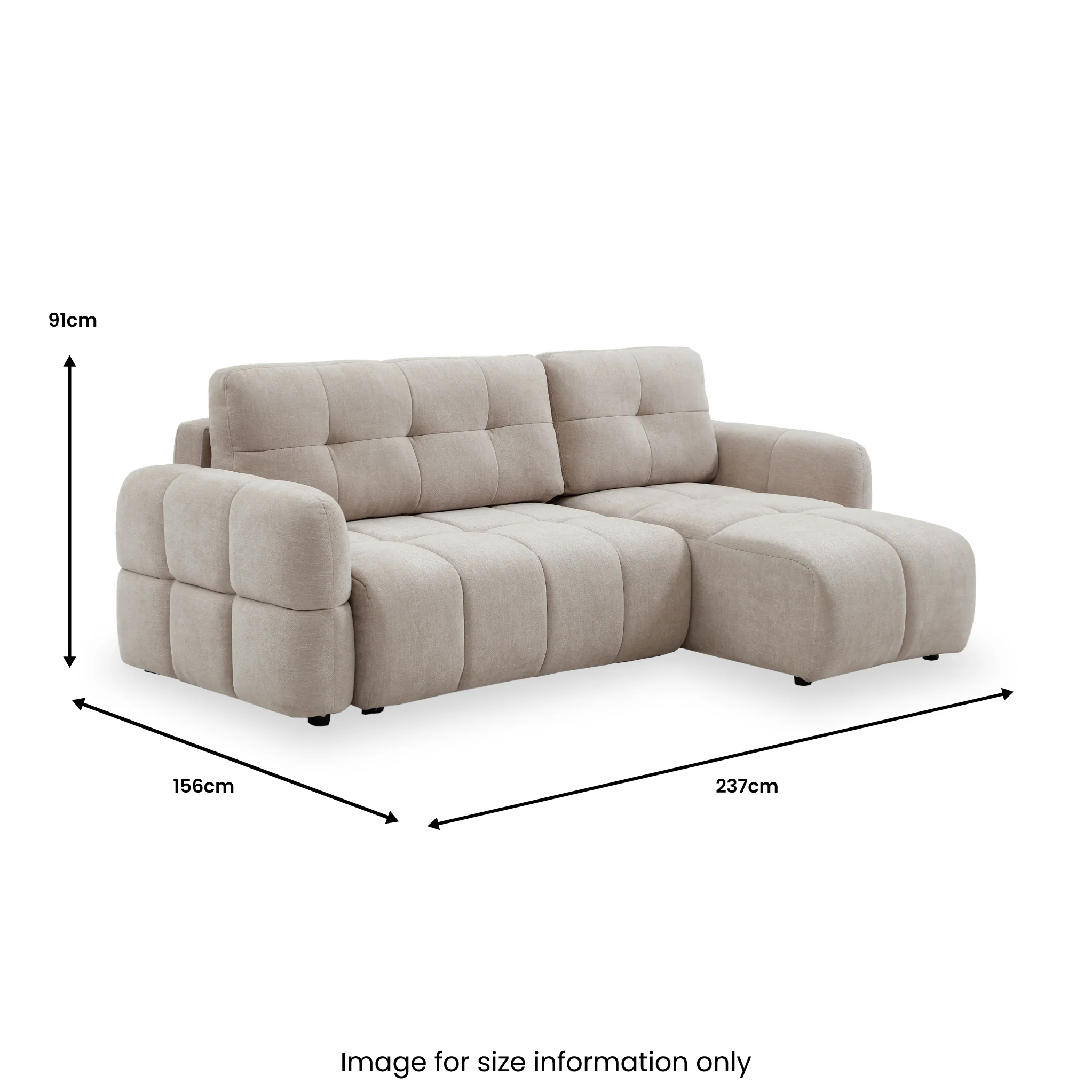 Morse Quilted Chaise Sofa Bed - Image 8