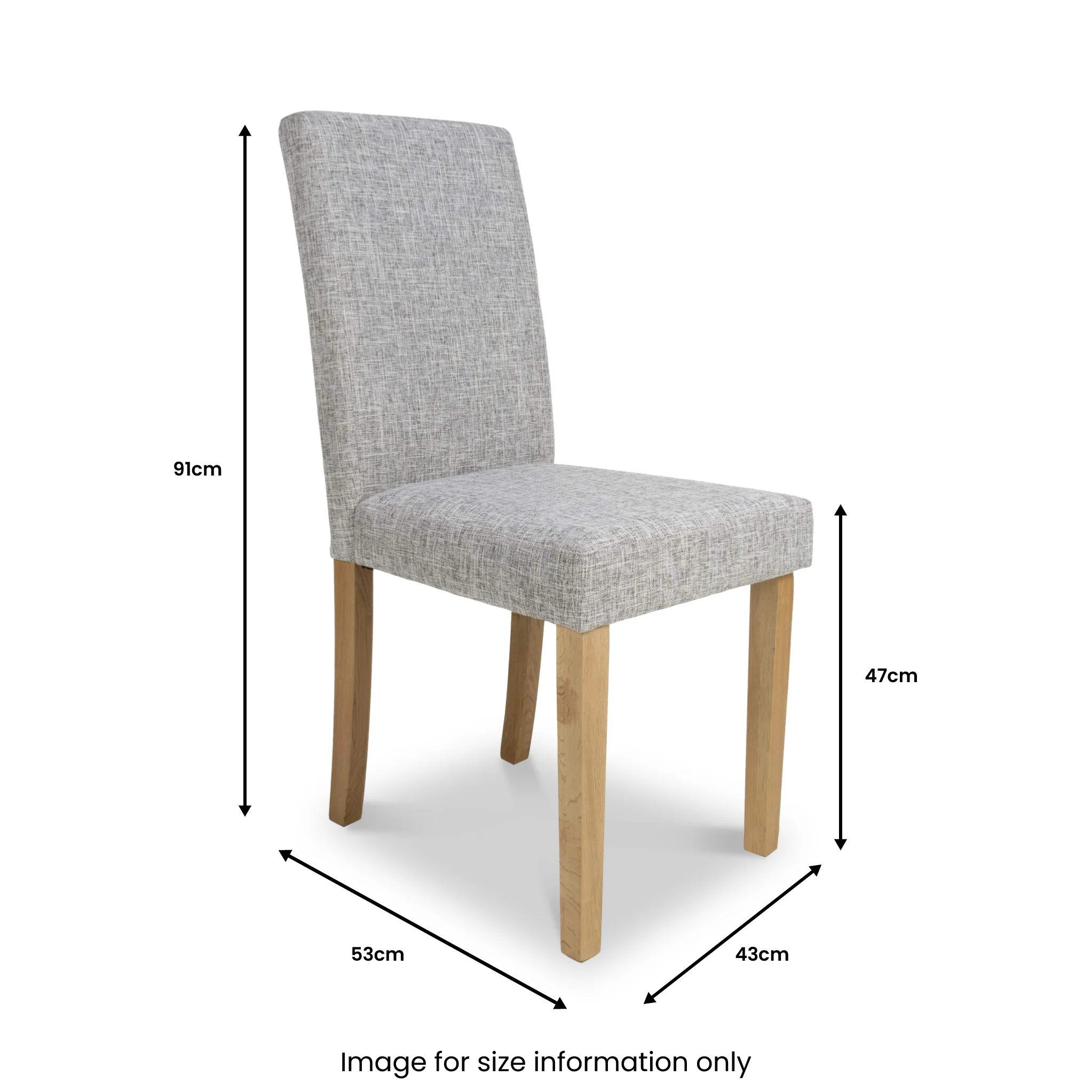 Morwen Grey Faux Linen Dining Chair - Image 10