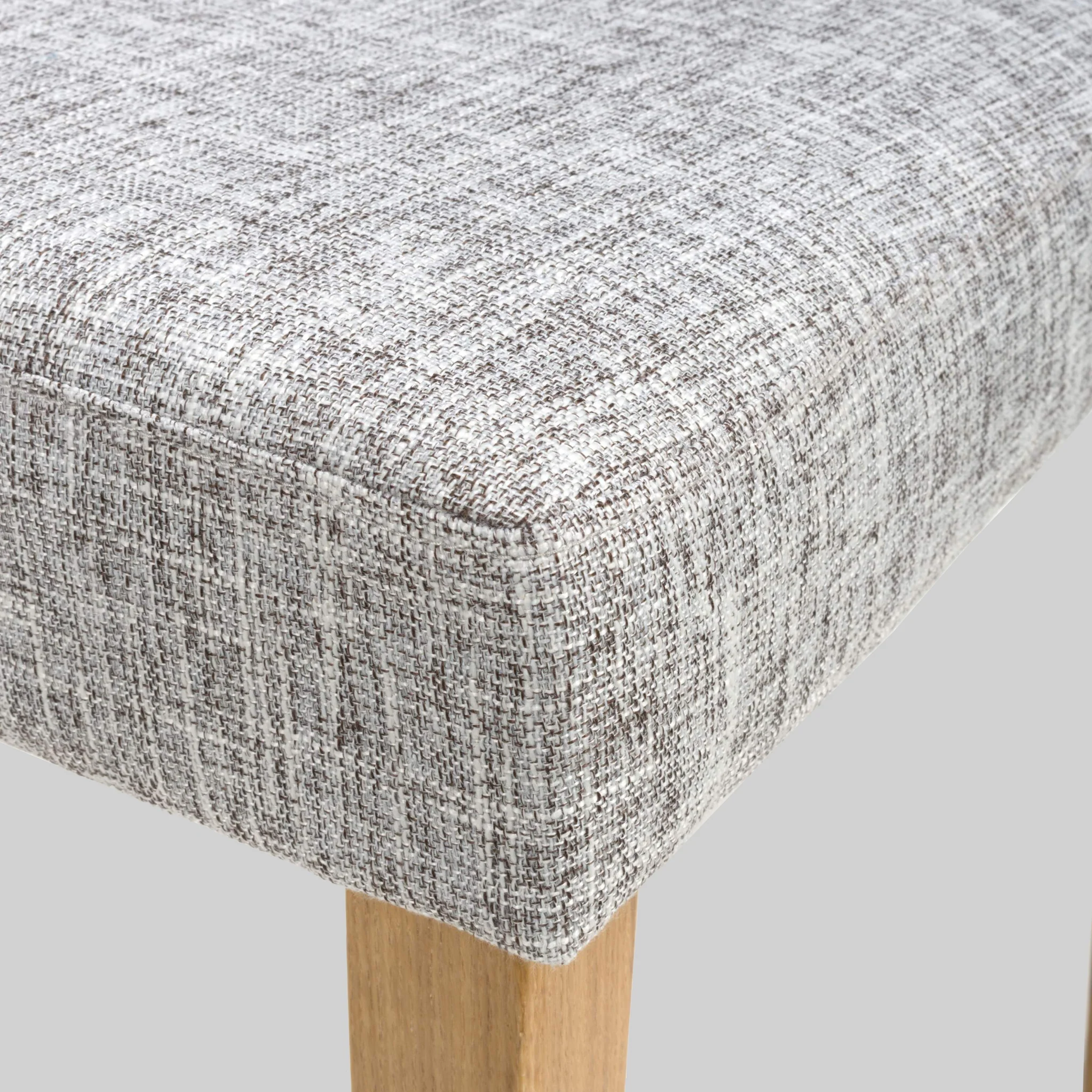Morwen Grey Faux Linen Dining Chair - Image 7