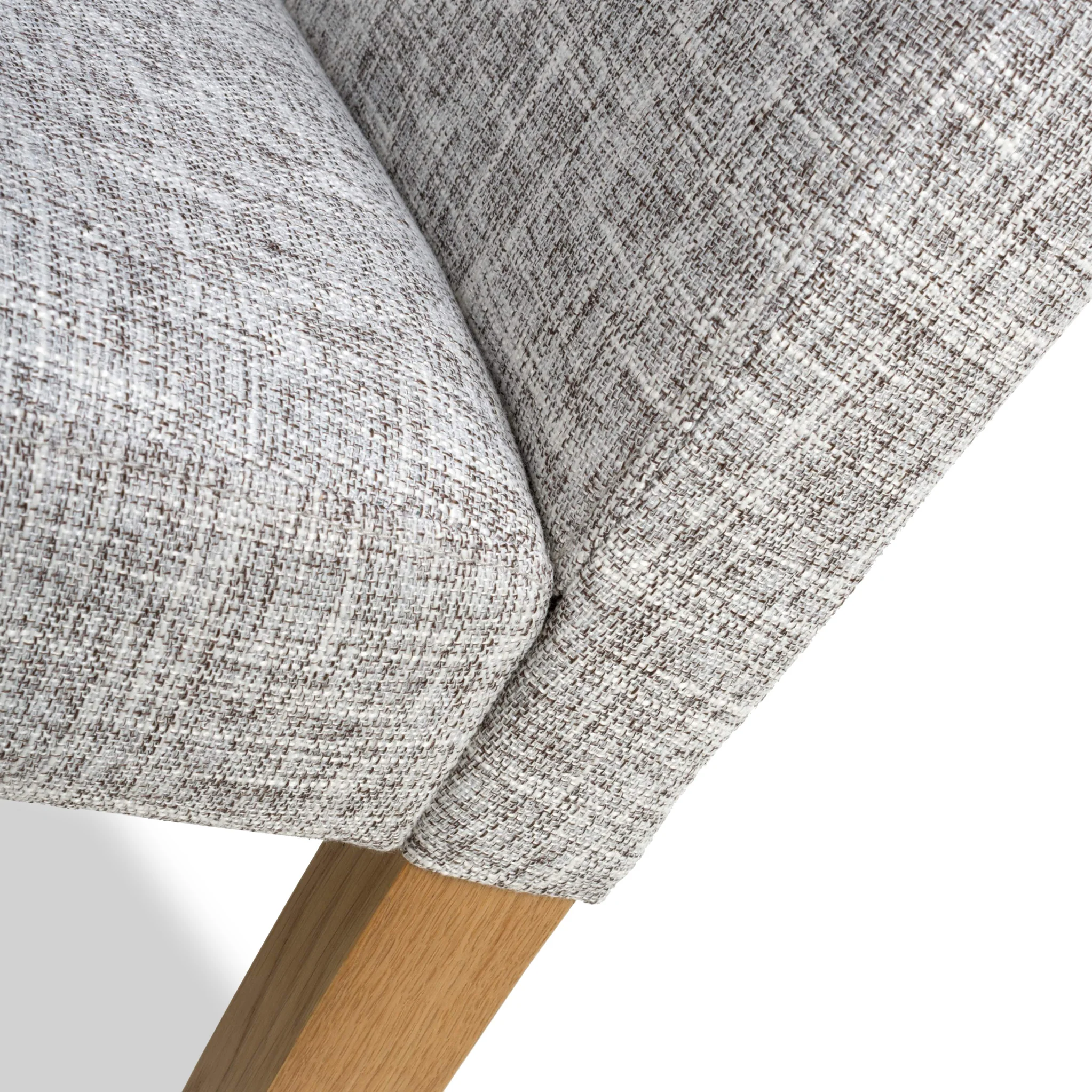 Morwen Grey Faux Linen Dining Chair - Image 9