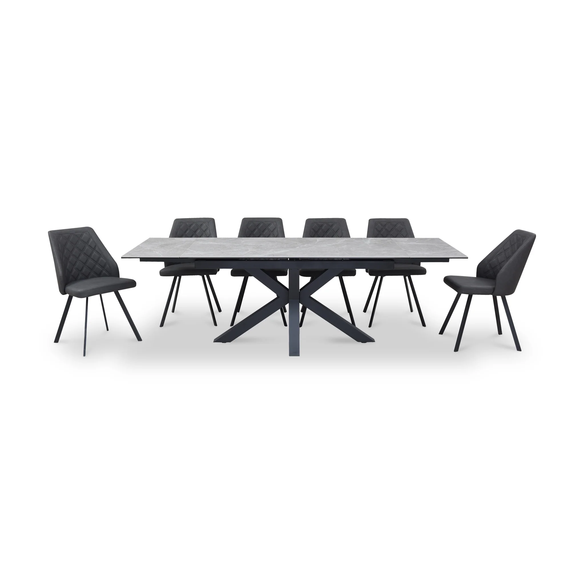 Mussi Grey 160-240cm Extending Ceramic Dining Table - Image 6